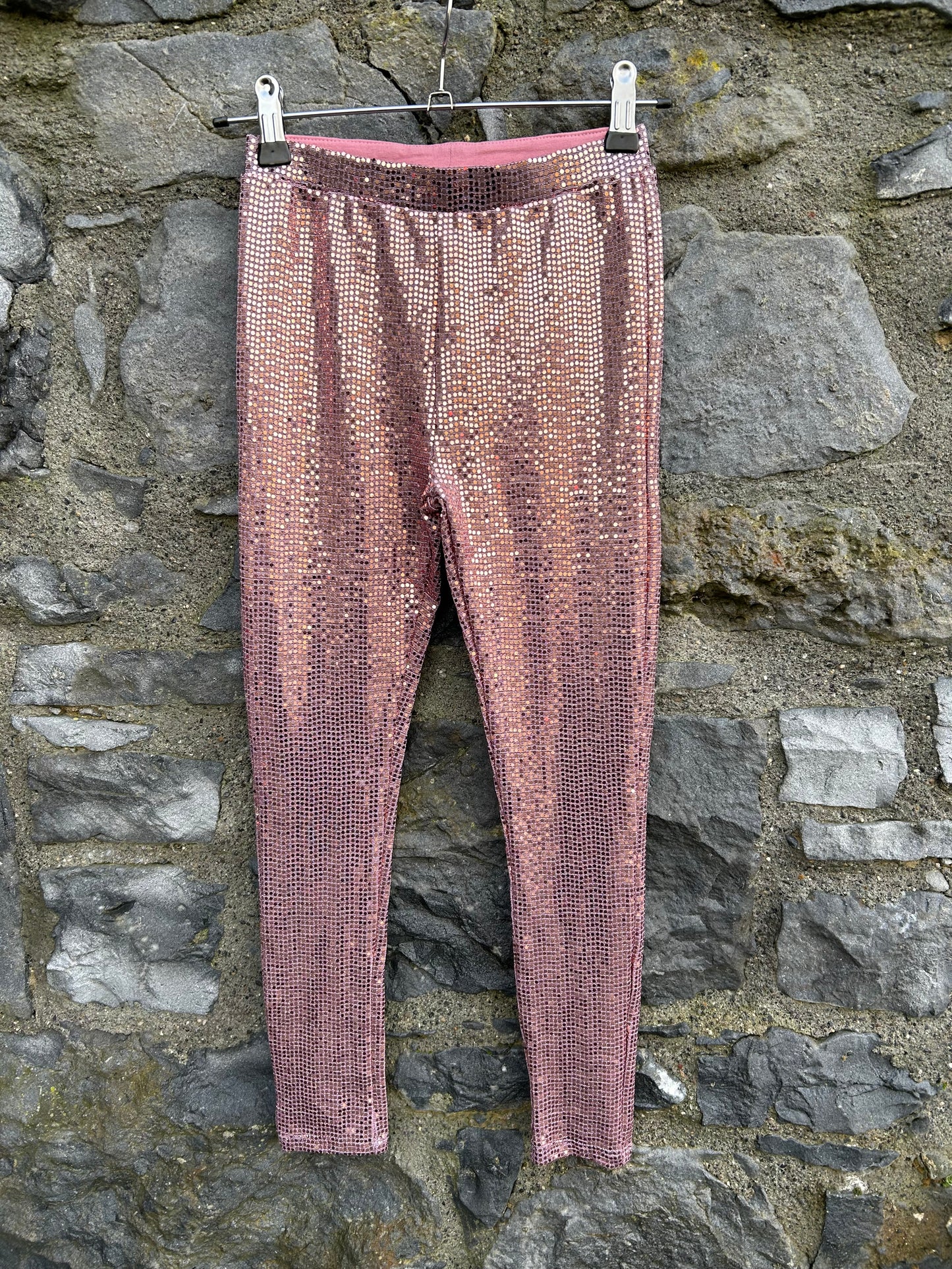Pink sparkly leggings 7-8y (122-128cm)