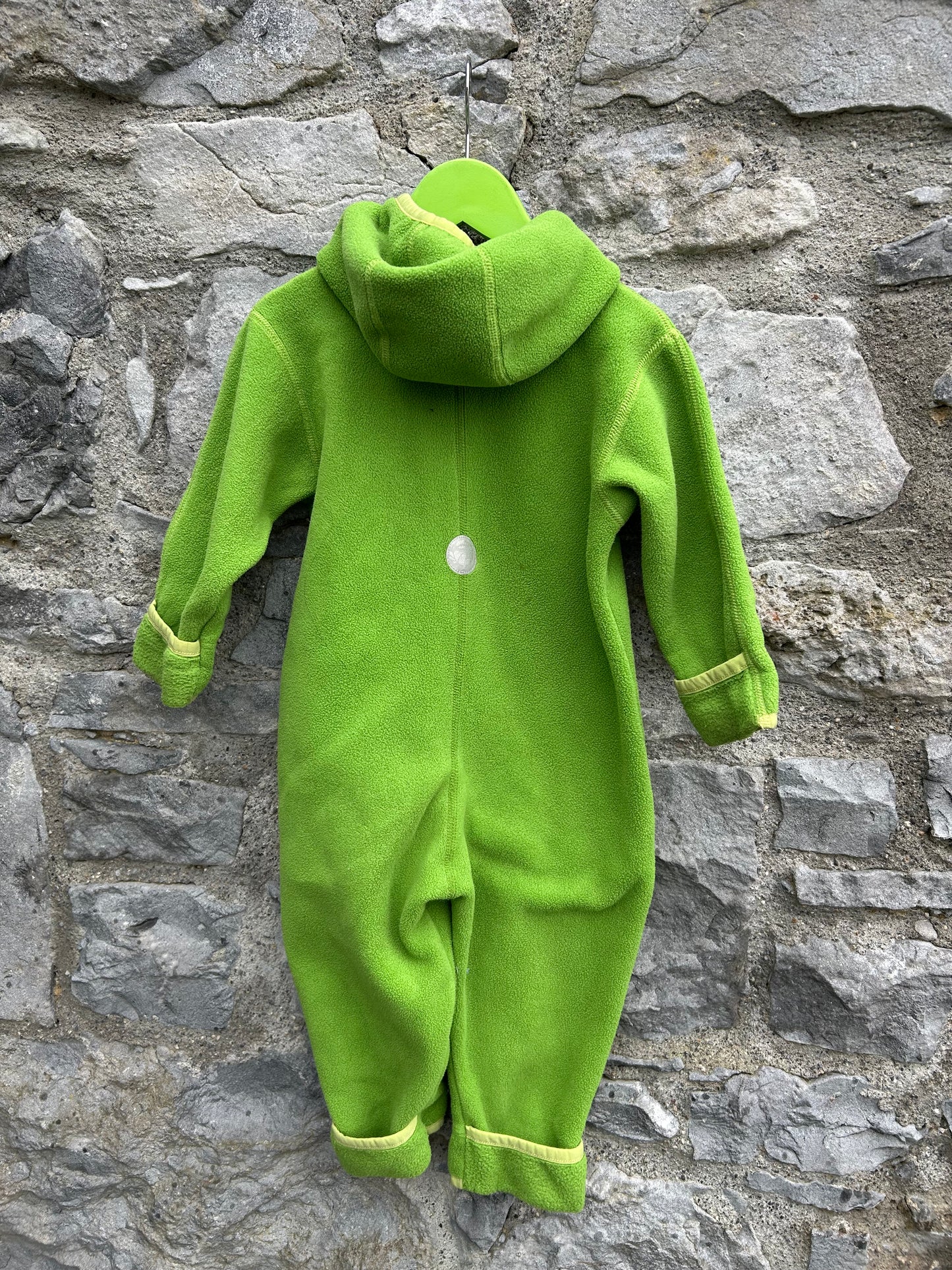 Green fleece onesie 12-18m (80-86cm)