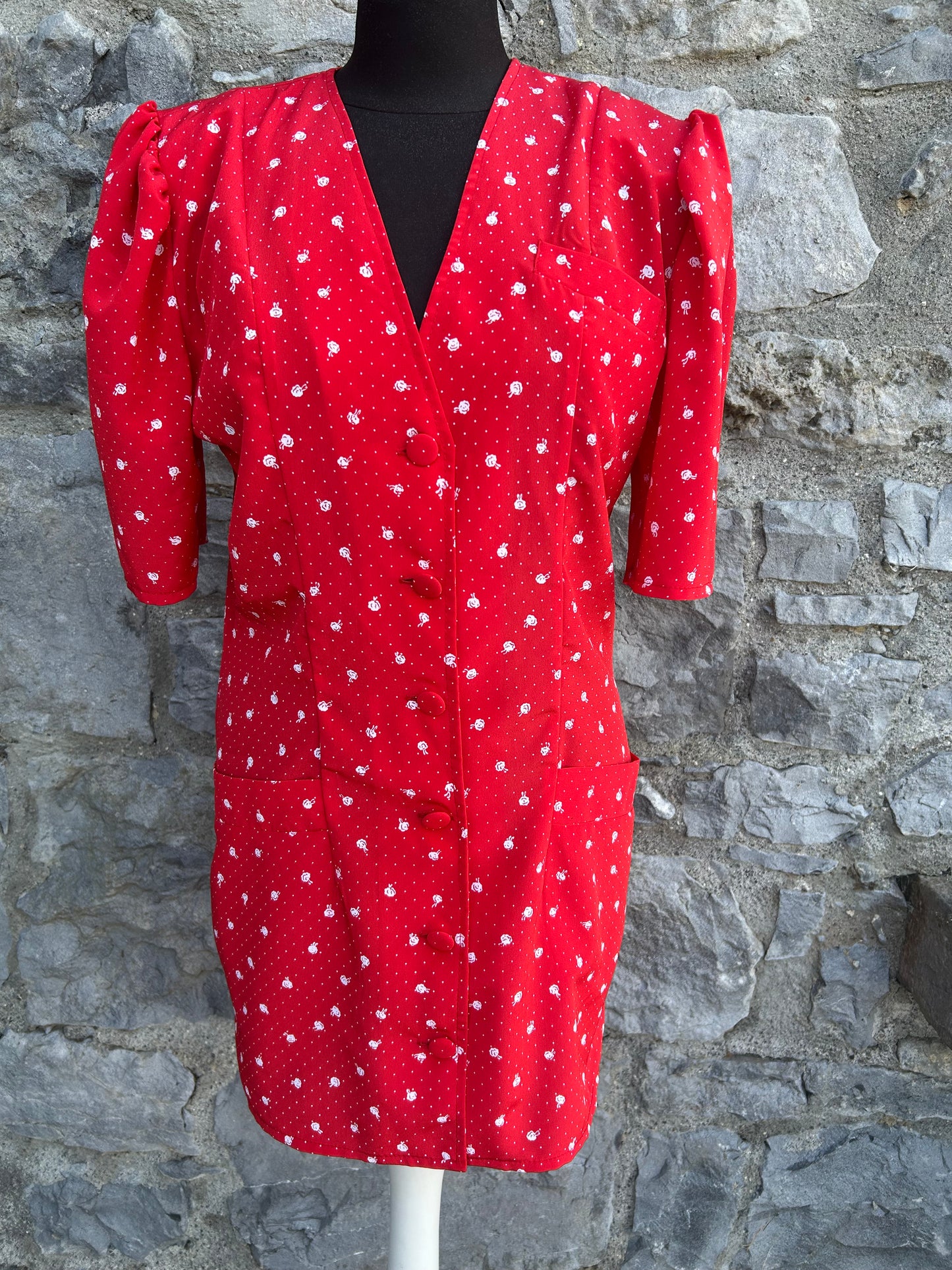 80s red suit uk 6