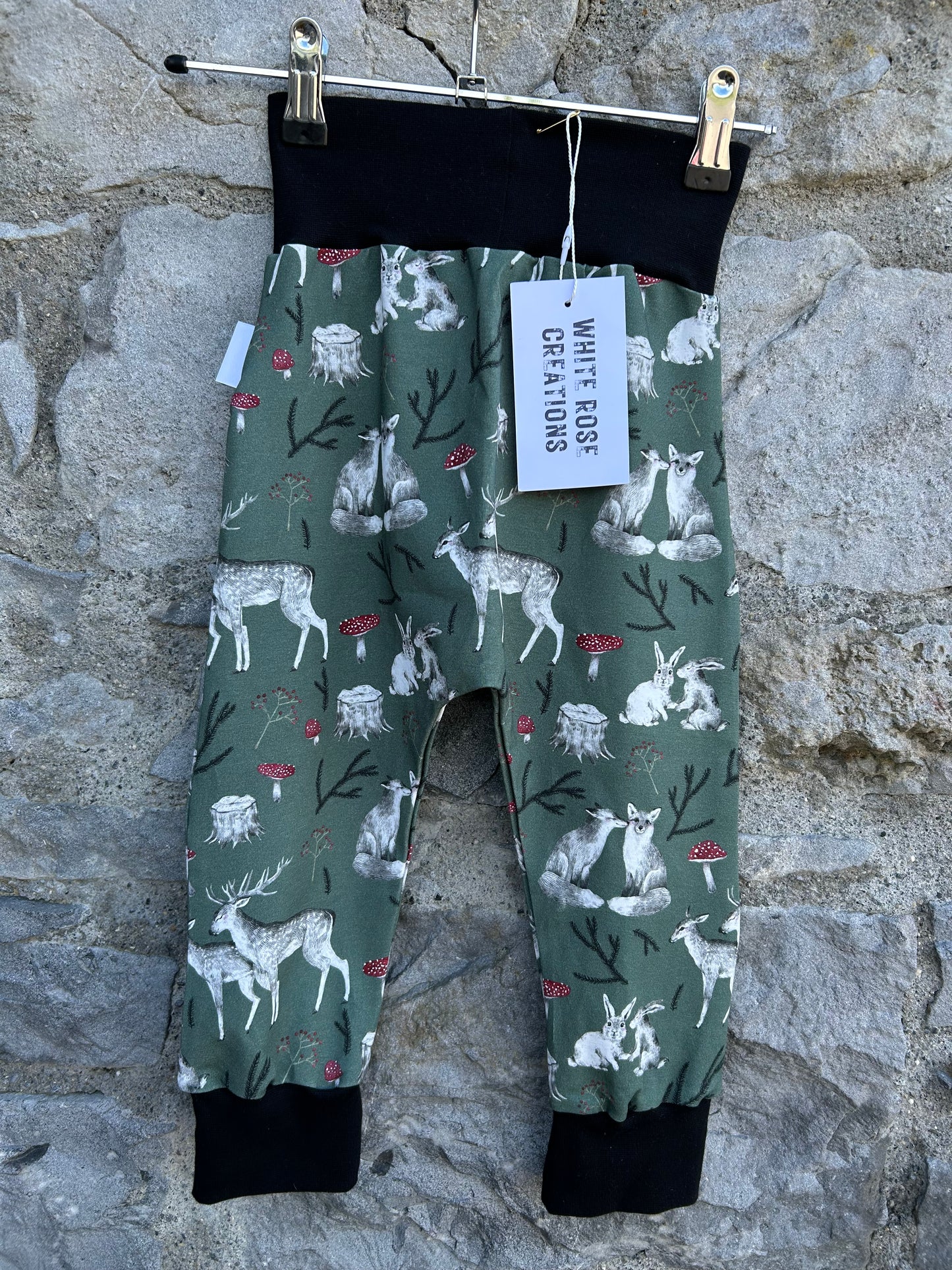 White Rose Creations Harem Pants - Woodland Friends