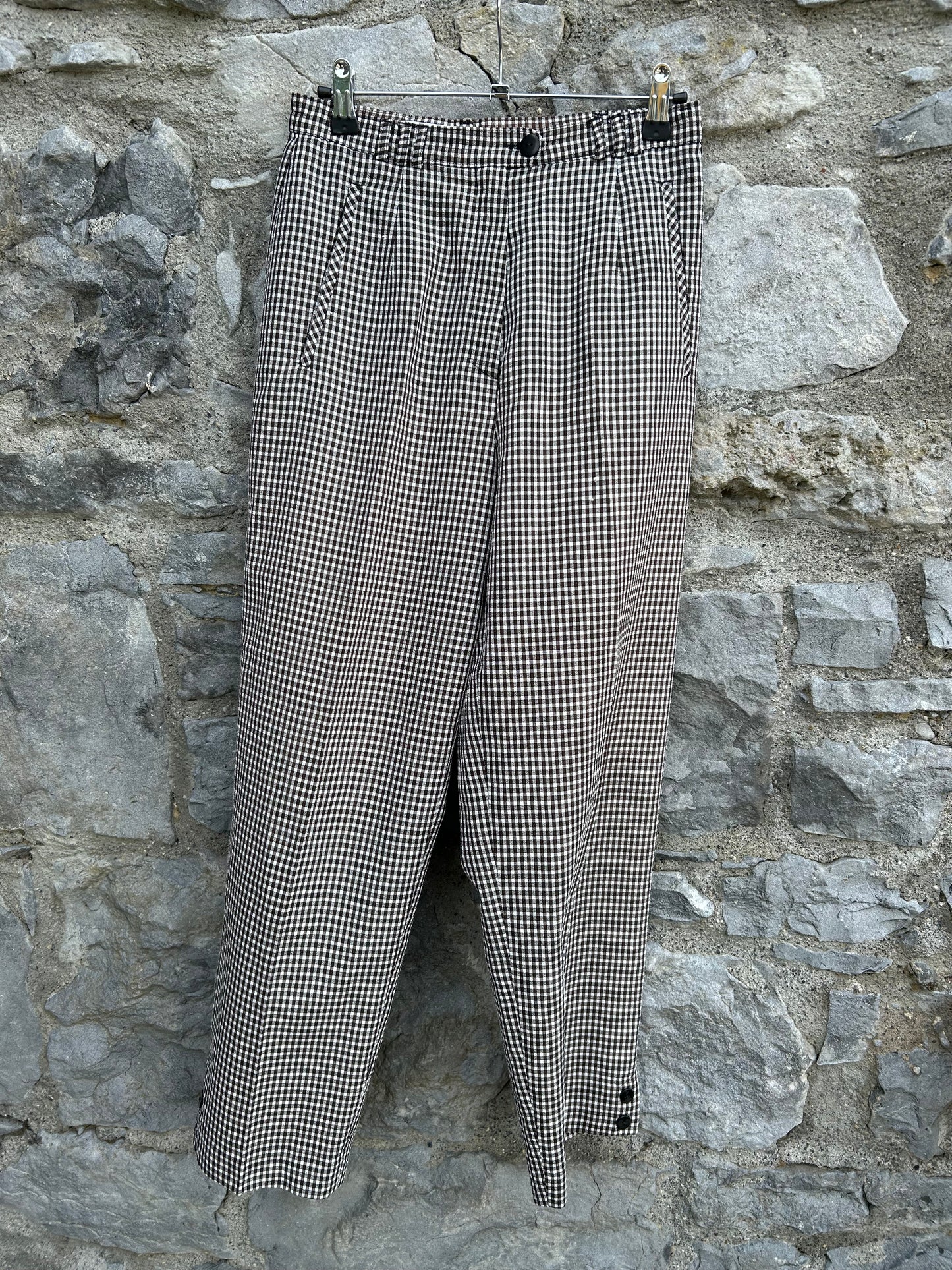 90s brown check pants uk 10-12