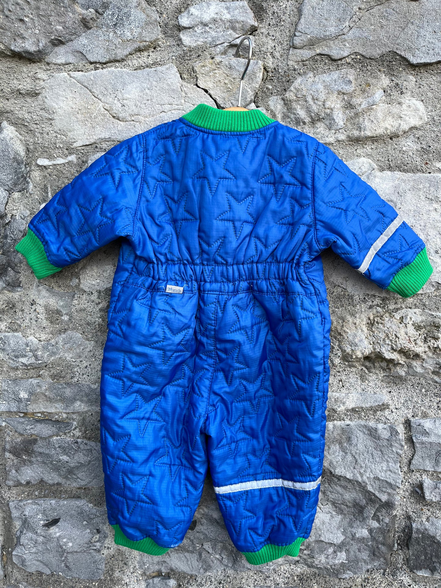 Blue quilted onesie 6m (68cm)