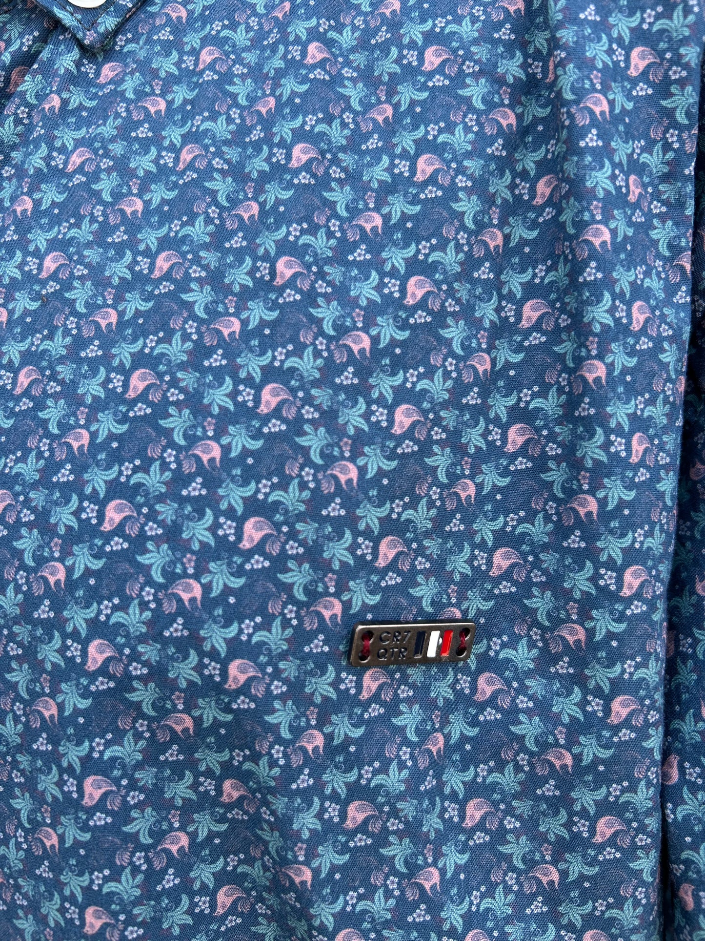 Blue floral shirt XL men