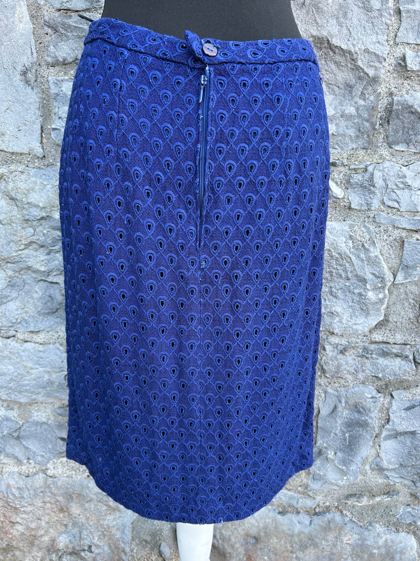 80s blue skirt uk 10