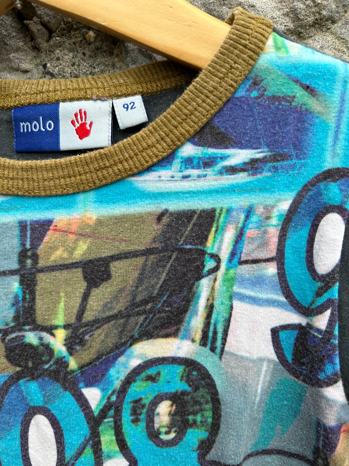 Graffitti charcoal T-shirt 18-24m (86-92cm)