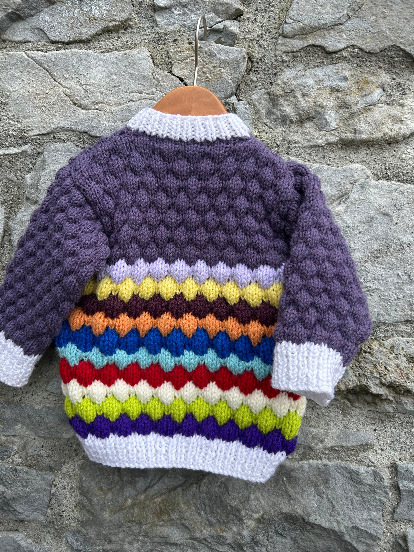 Purple colourful bubble cardigan 2-3y (92-98cm)