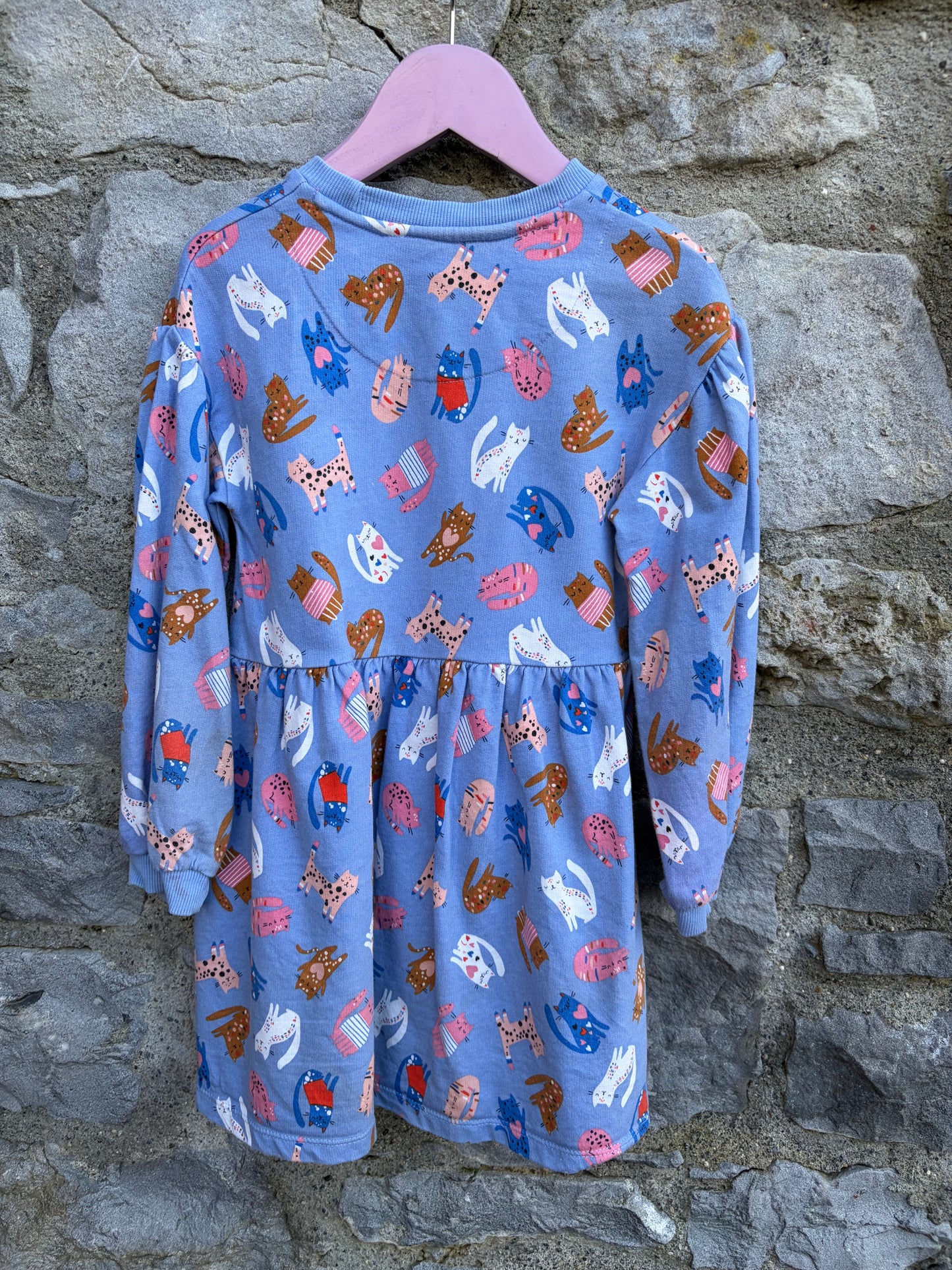 Cats blue dress 3-4y (98-104cm)
