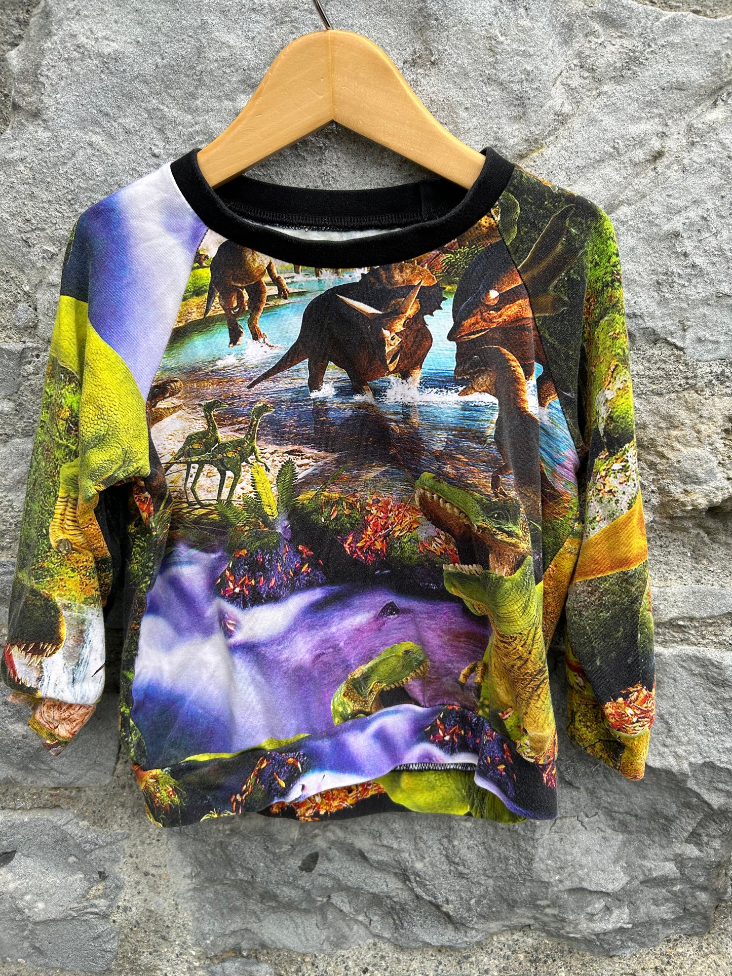 Colourful dinosaurs sweatshirt 3y (98cm)