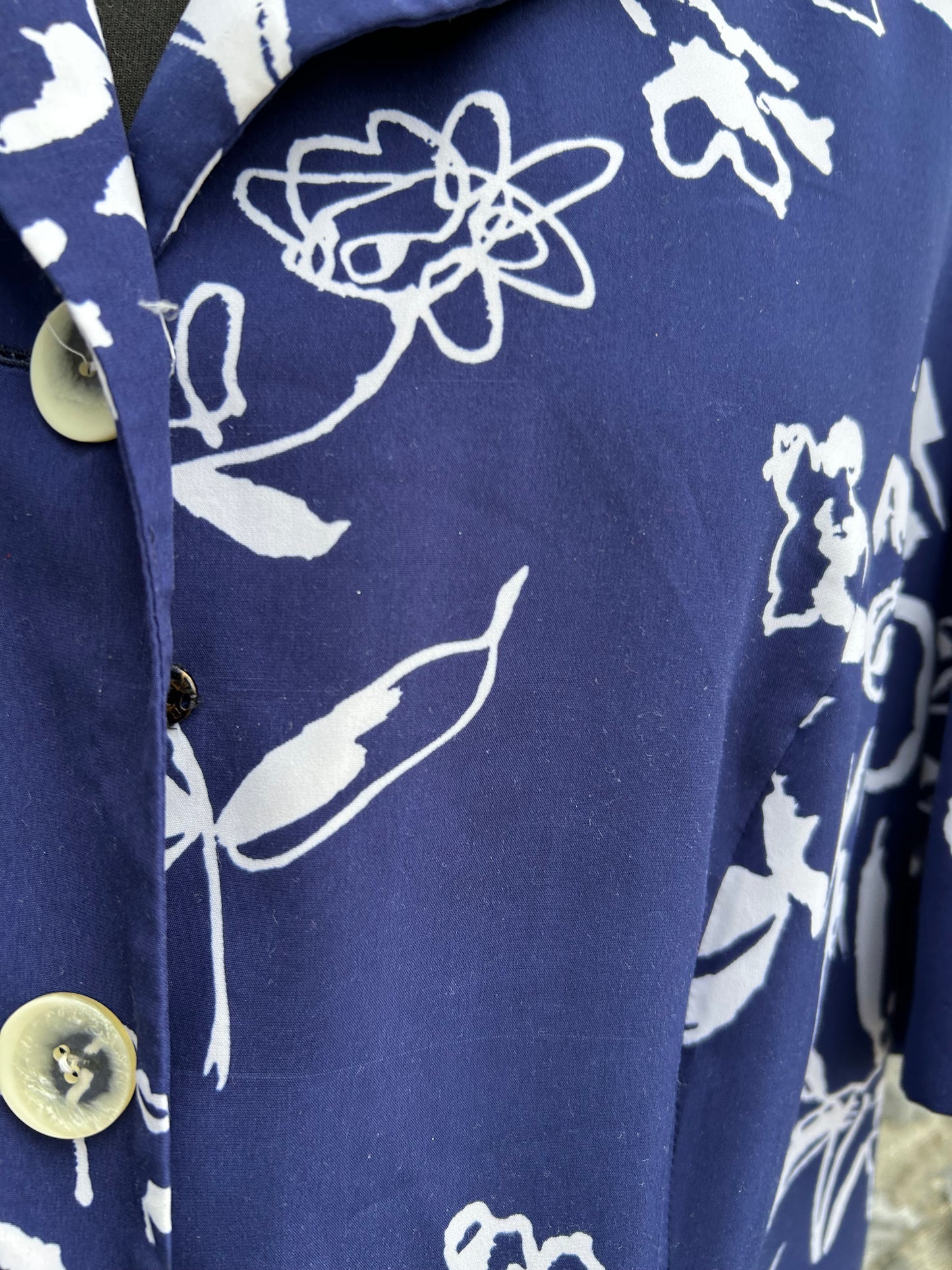 90s blue floral dress uk 16