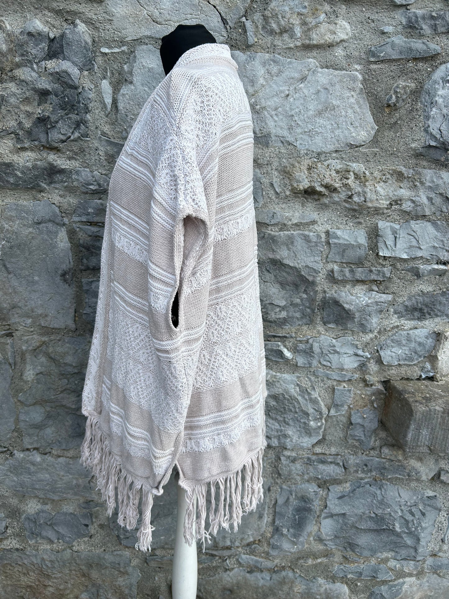 Beige tassel cardigan uk 12-14