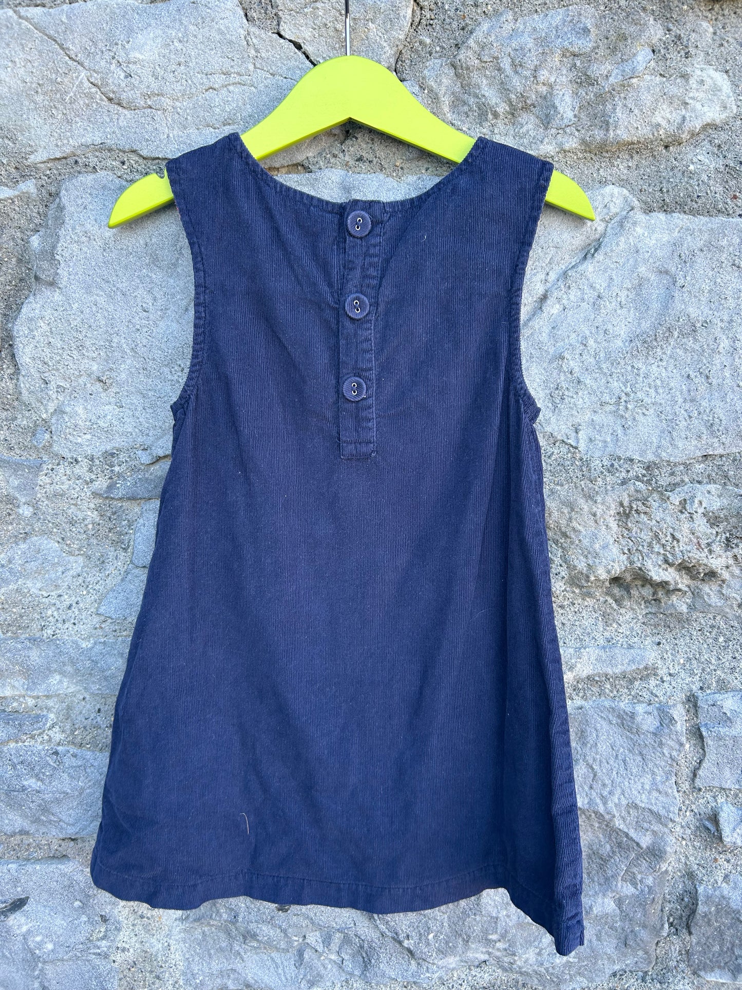 JJMB Fox navy cord pinafore 2-3y (92-98cm)