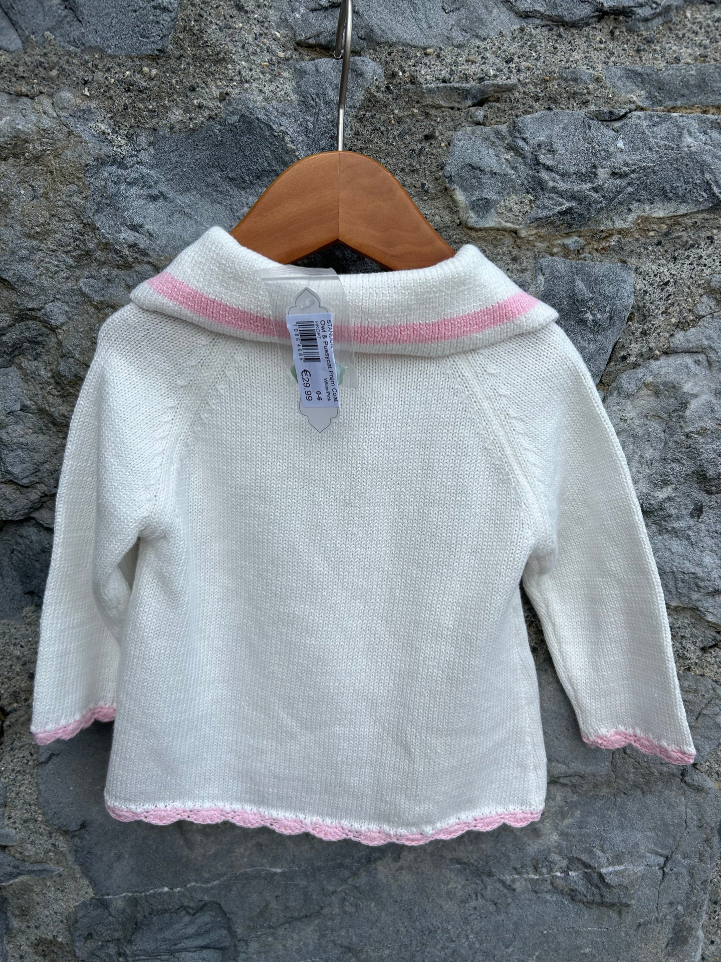 White cardigan with a boat 6-9m (68-74cm)
