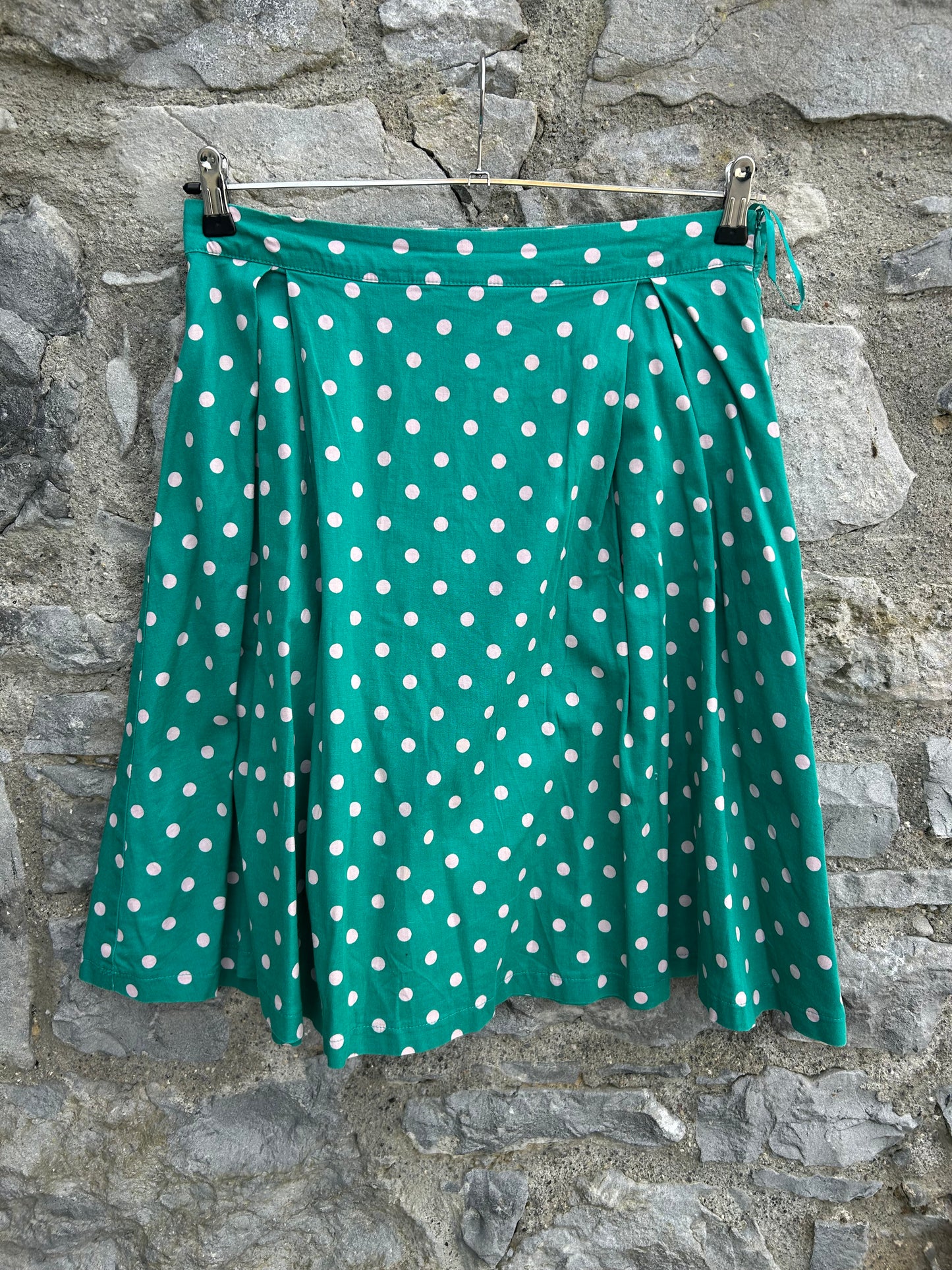 Green polka dots skirt uk 12