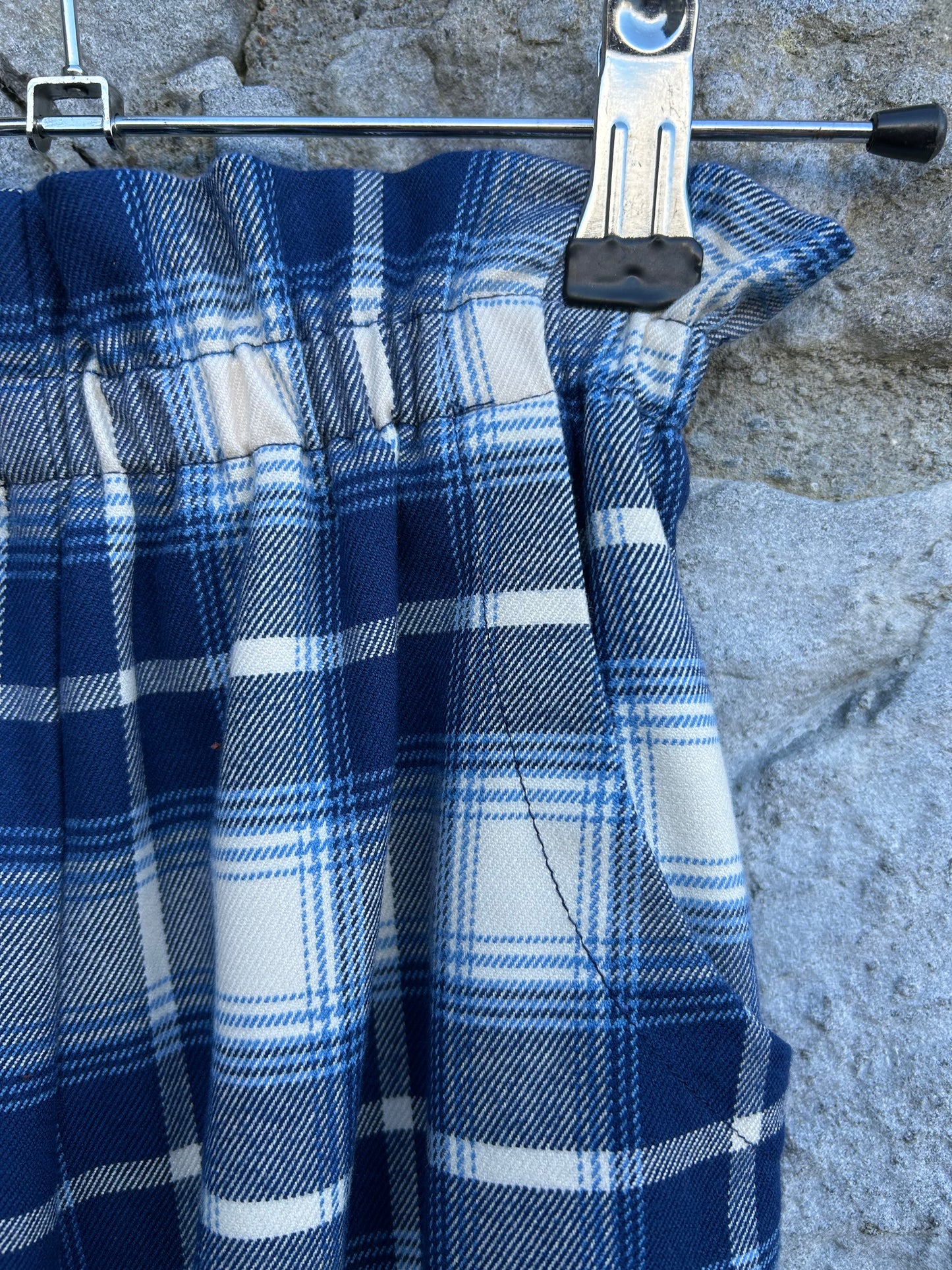 Navy check pants 8y (128cm)