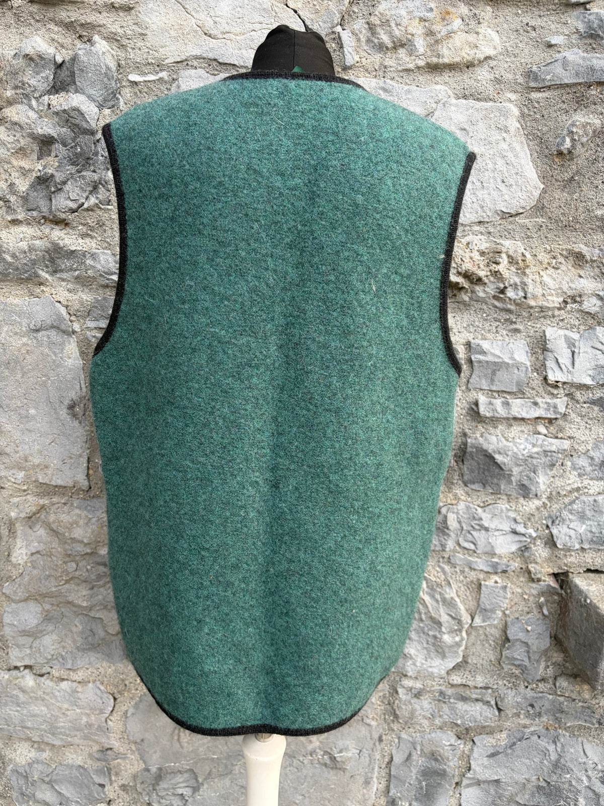 Tyrolean teal wool vest uk 14-16
