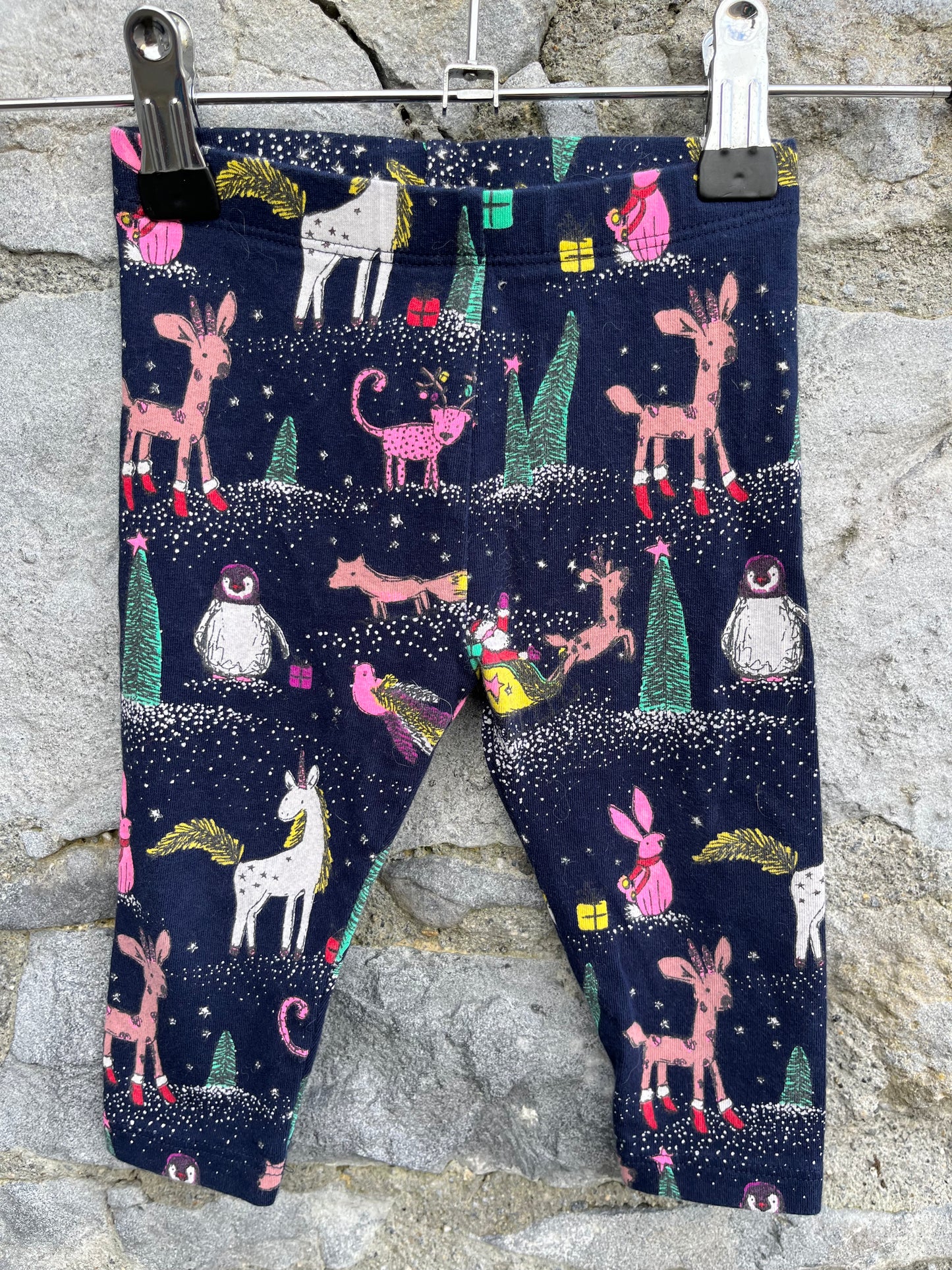 Christmas navy leggings 6m (68cm)