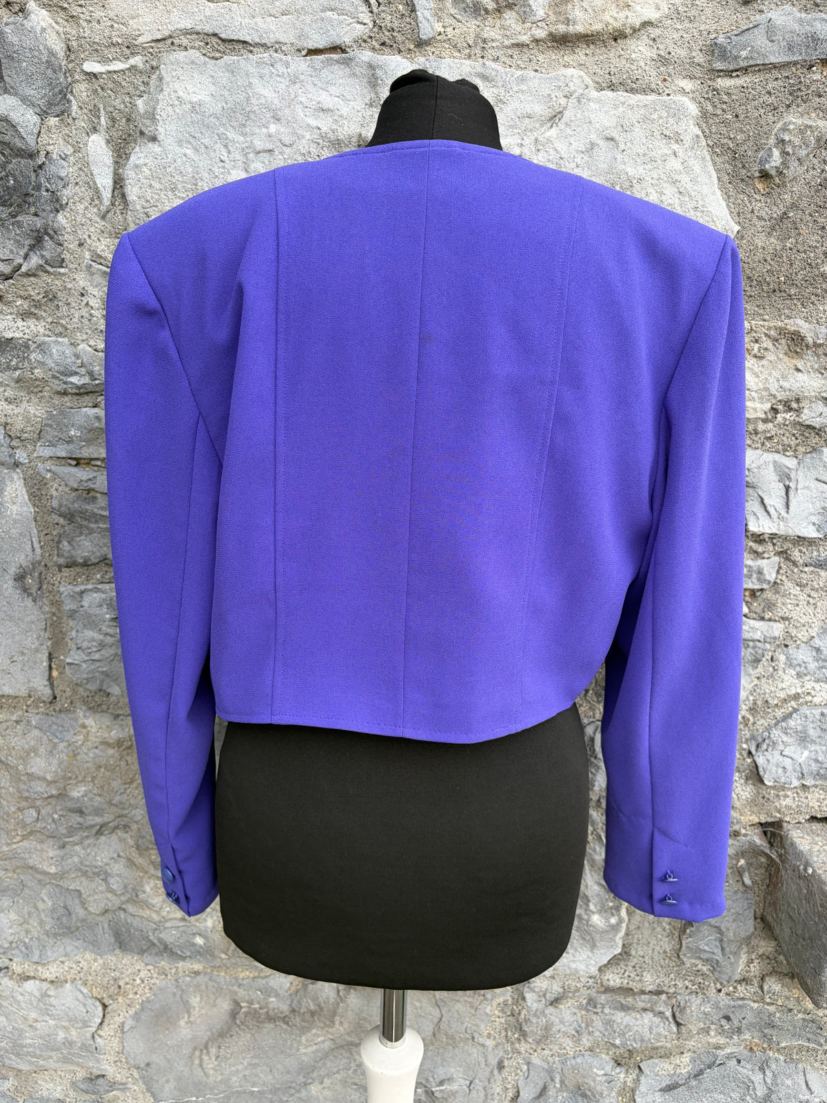 80s short purple jacket uk 12