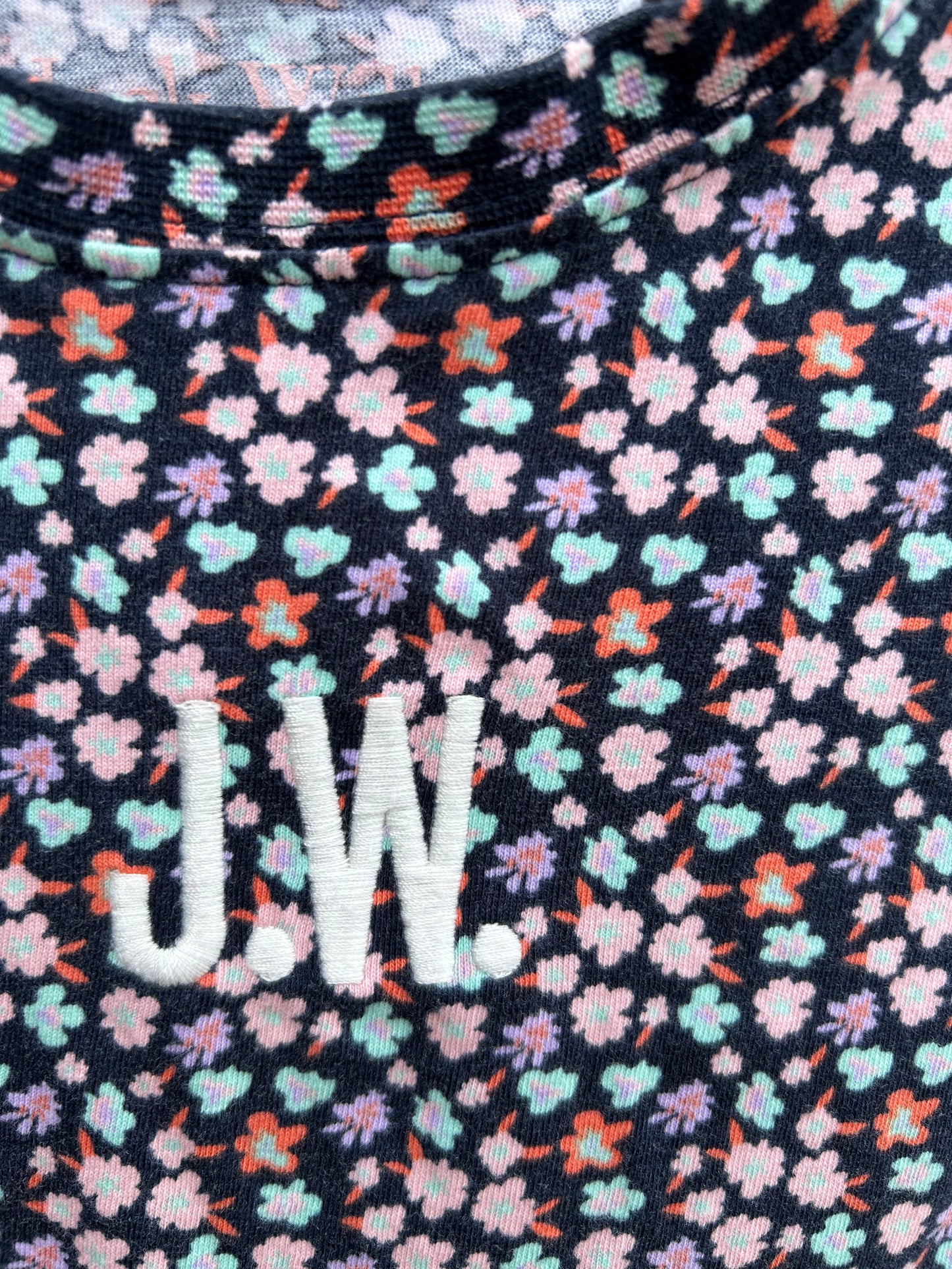 Floral navy cropped t-shirt 8-9y (128-134cm)