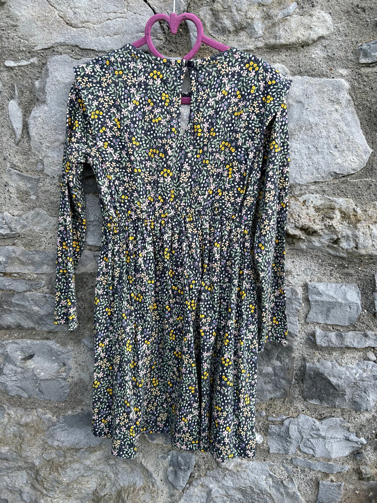 Small blue flowers dress 5-6y (110-116cm)
