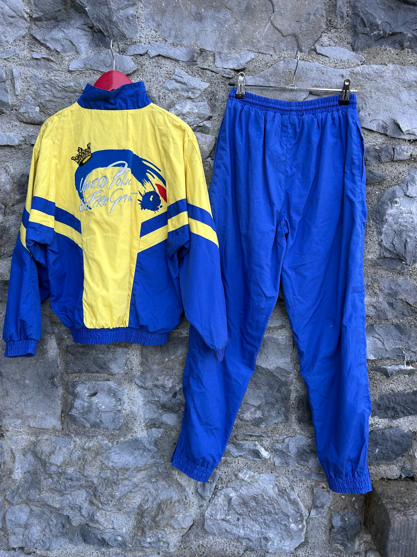 80s blue&yellow tracksuit 9-10y (134-140cm)