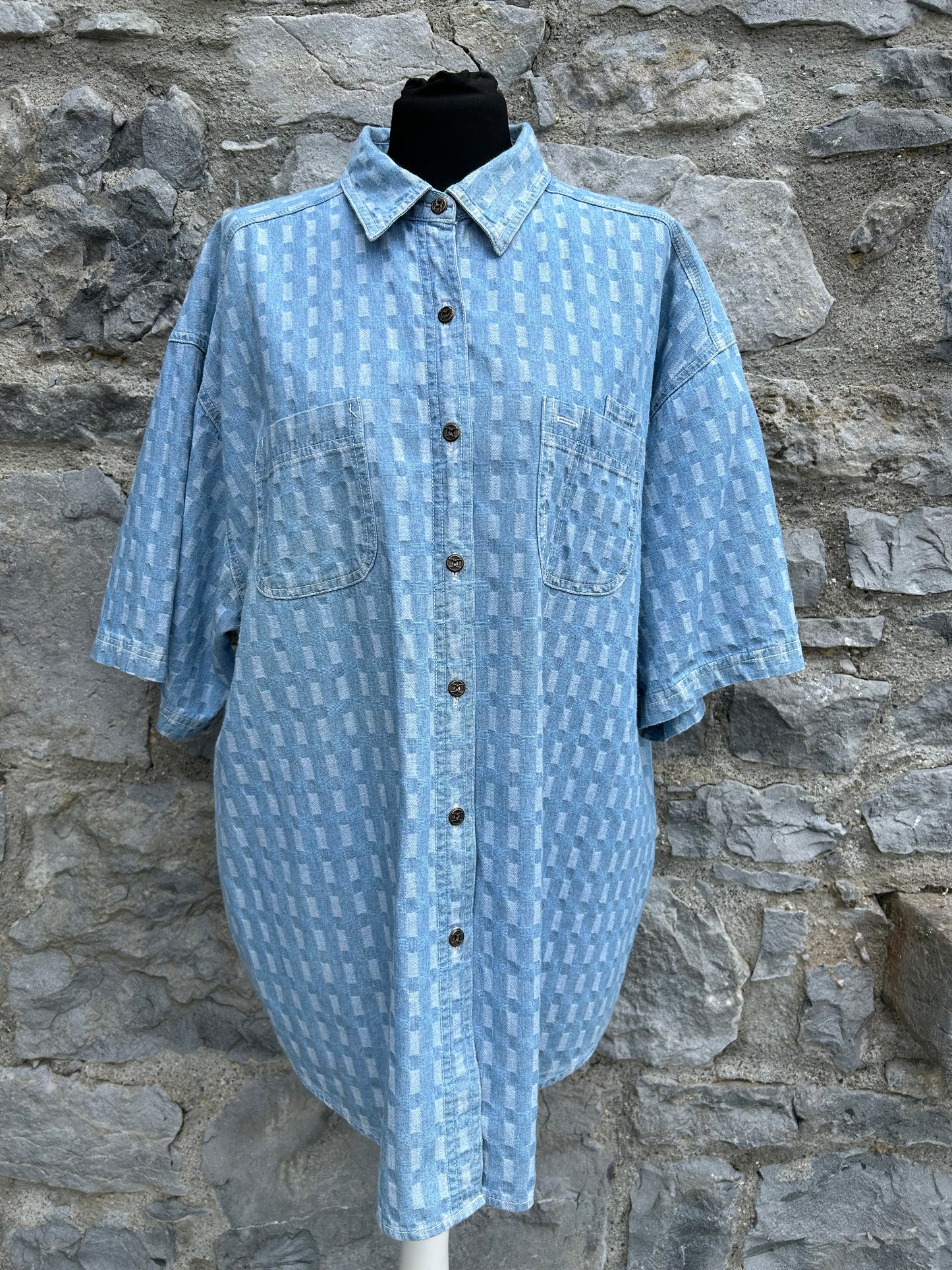 90s denim shirt XL