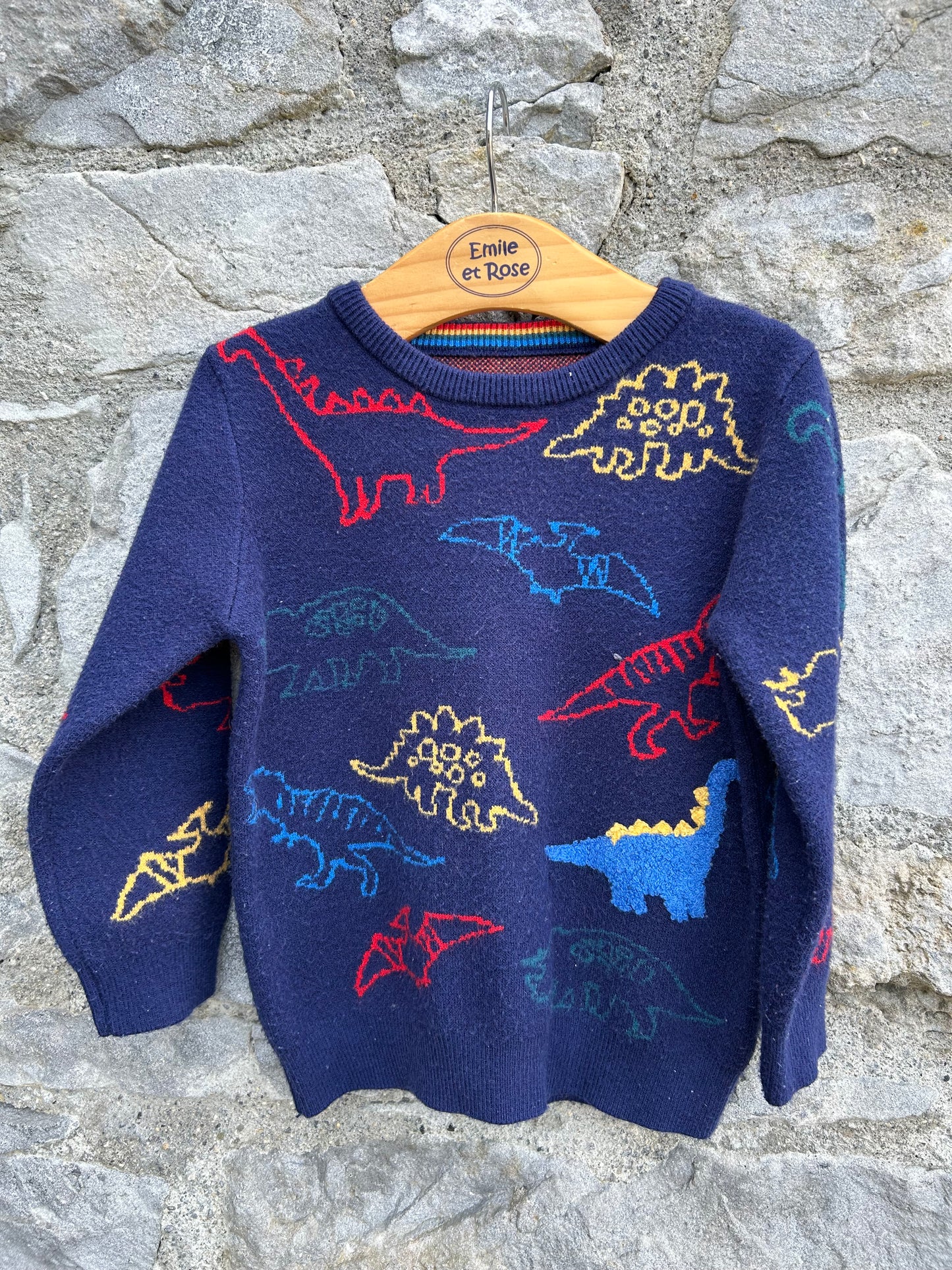Dinosaurs navy jumper 2-3y (92-98cm)
