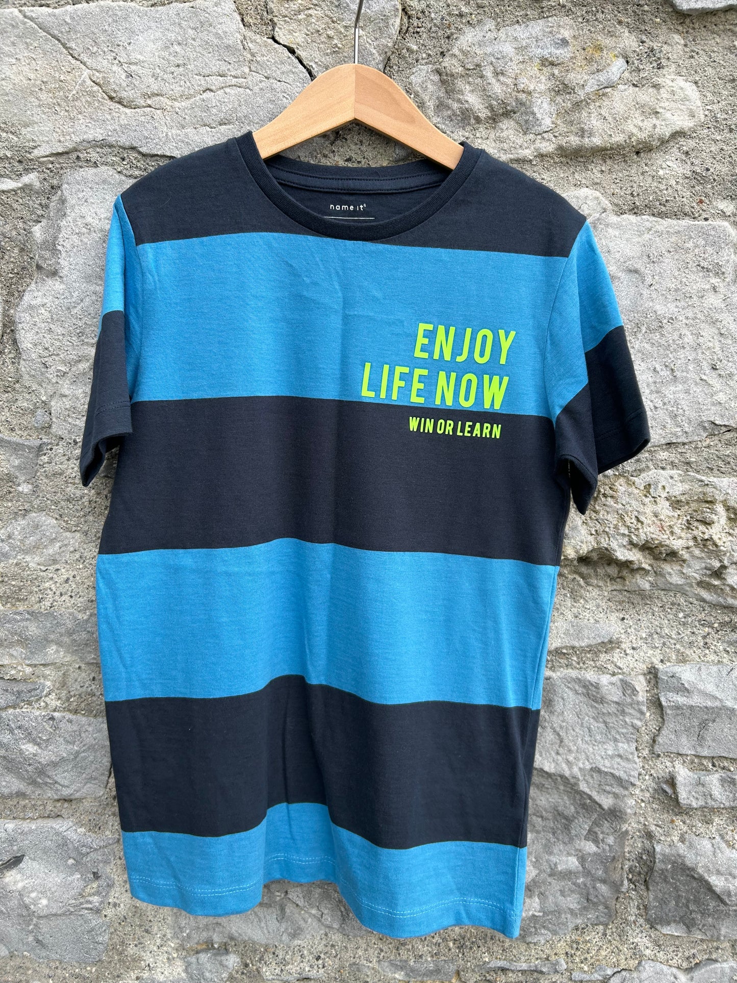 Enjoy Blue&navy stripes T-shirt 9-10y (134-140cm)