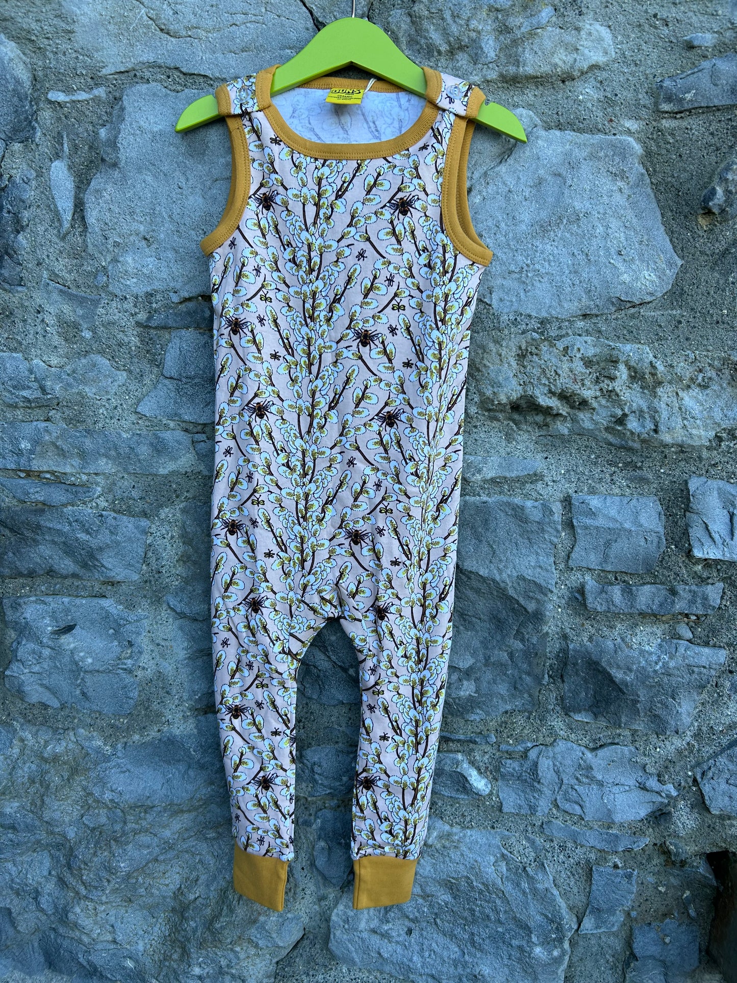 Goat willow peach dungarees 2y (92cm)