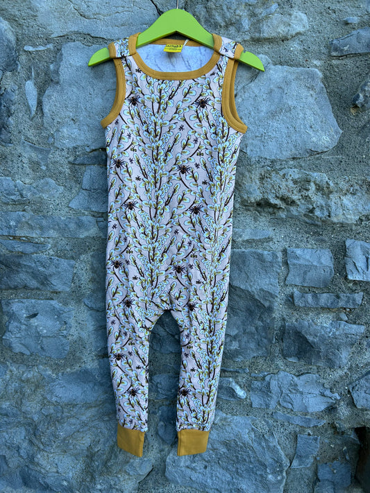 Goat willow peach dungarees  2y (92cm)