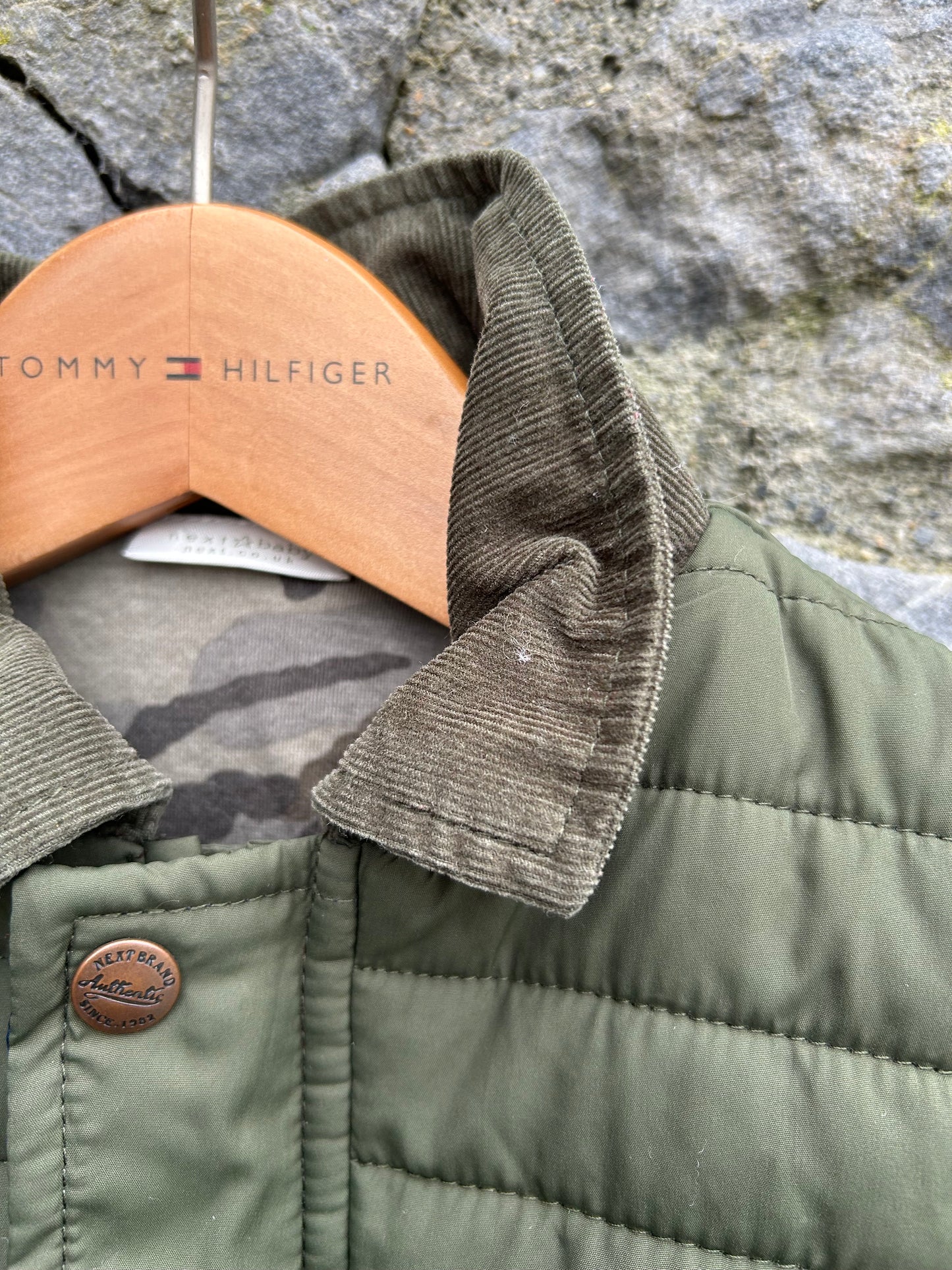 Khaki puffy jacket 3-6m (62-68cm)