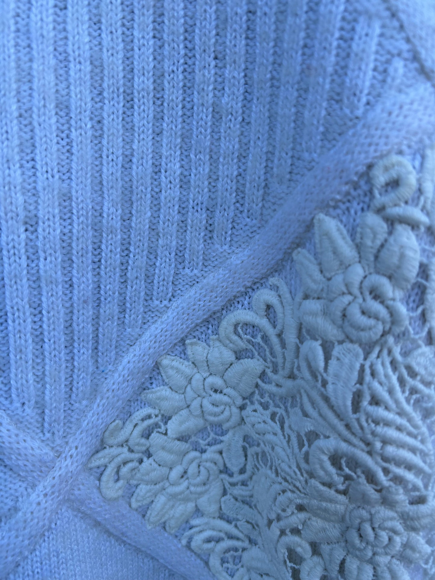 80s white long jumper uk 12-14