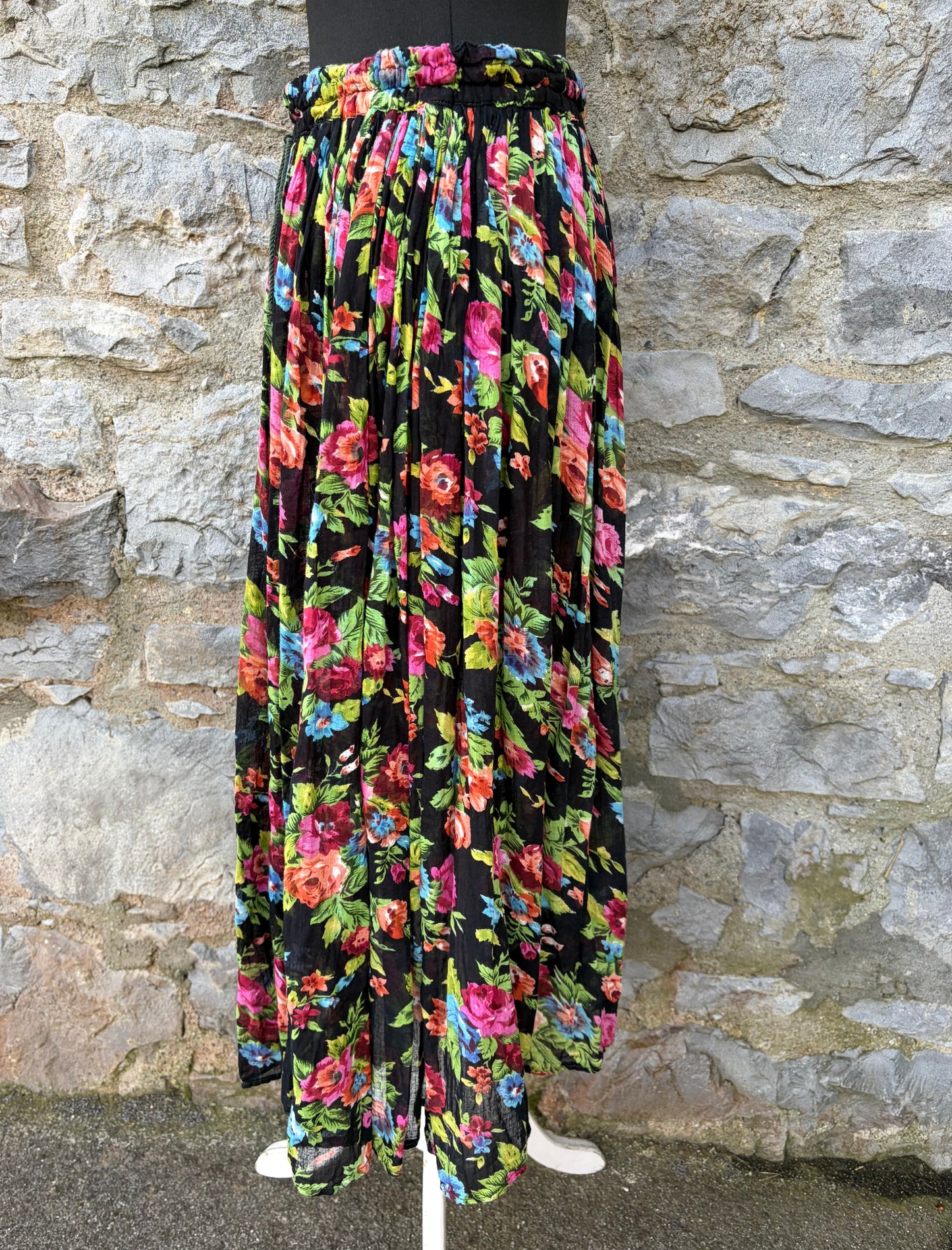 90s sheer floral skirt uk 10-12