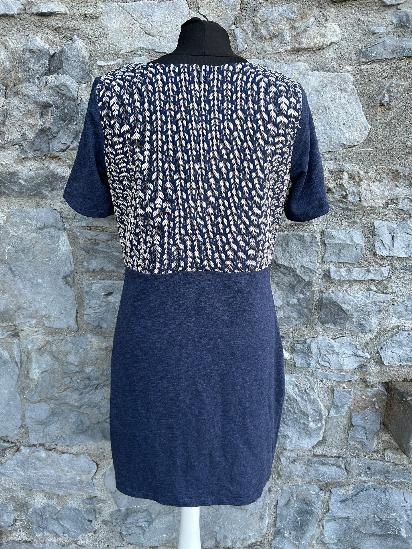 Navy geometric back dress uk 8-10