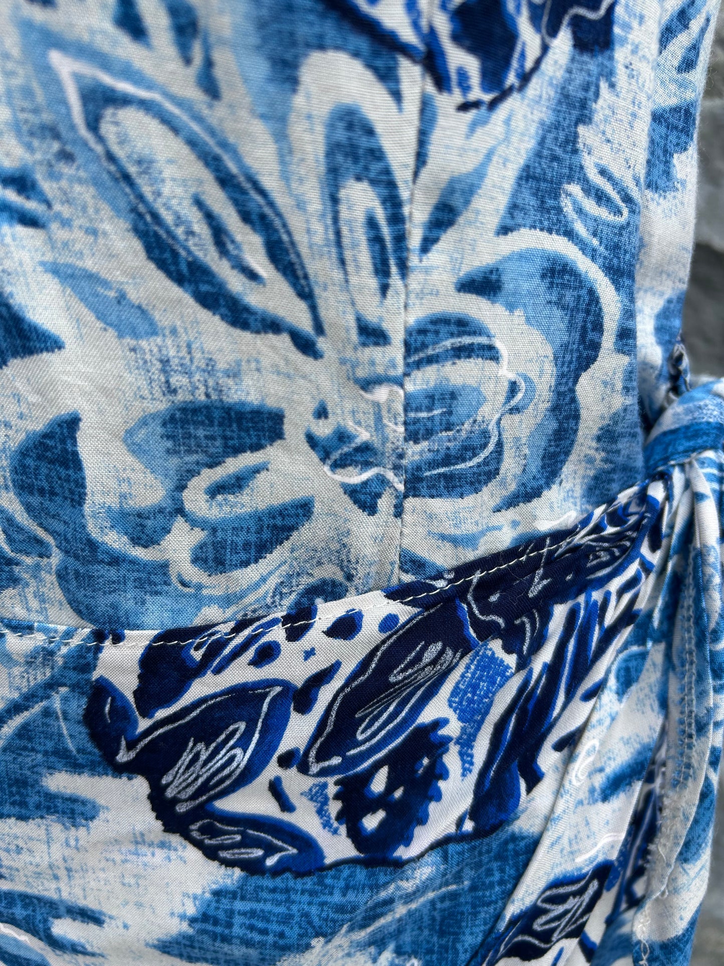 90s floral blue dress uk 12