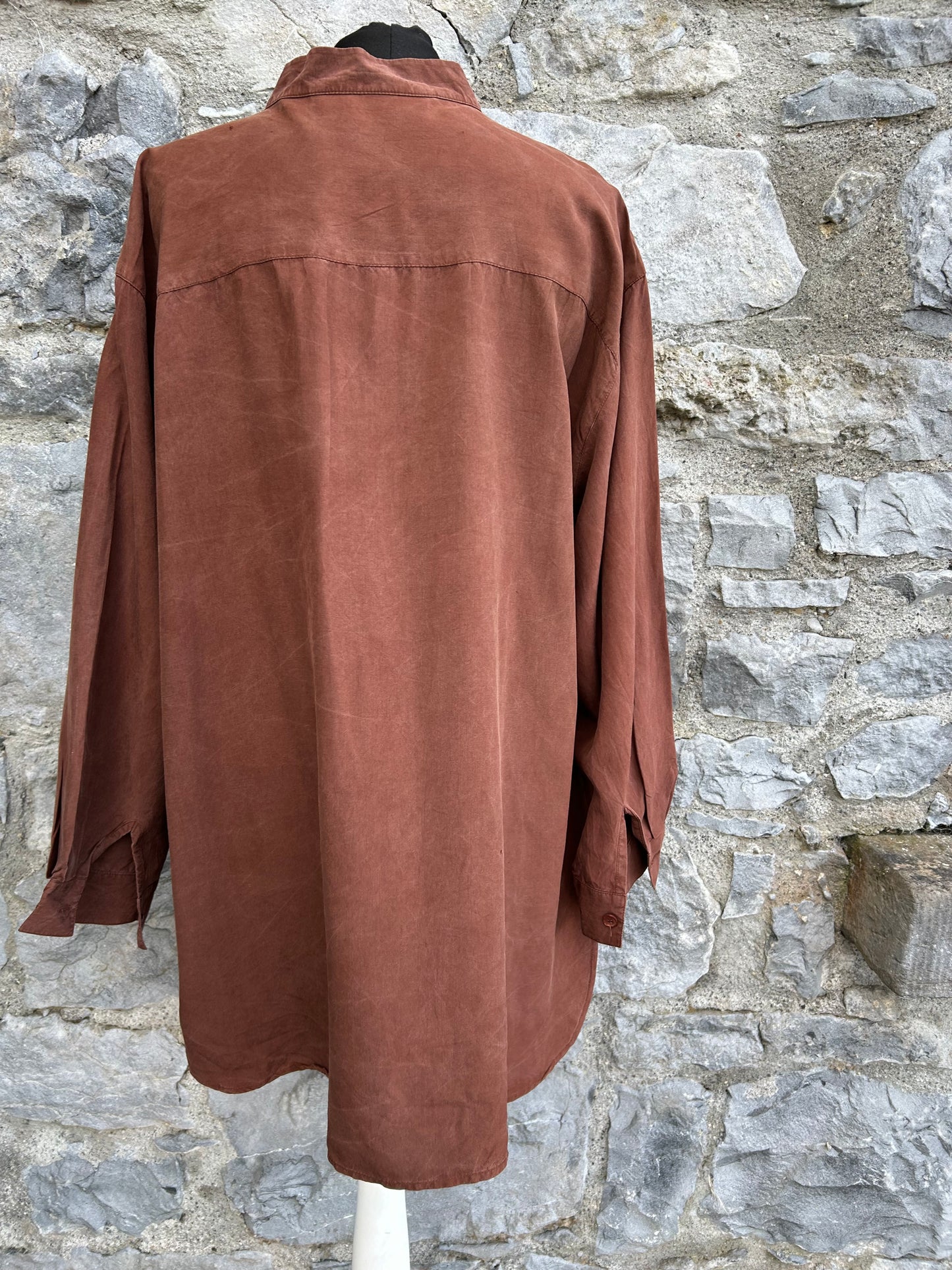 90s brown shirt uk 16-18