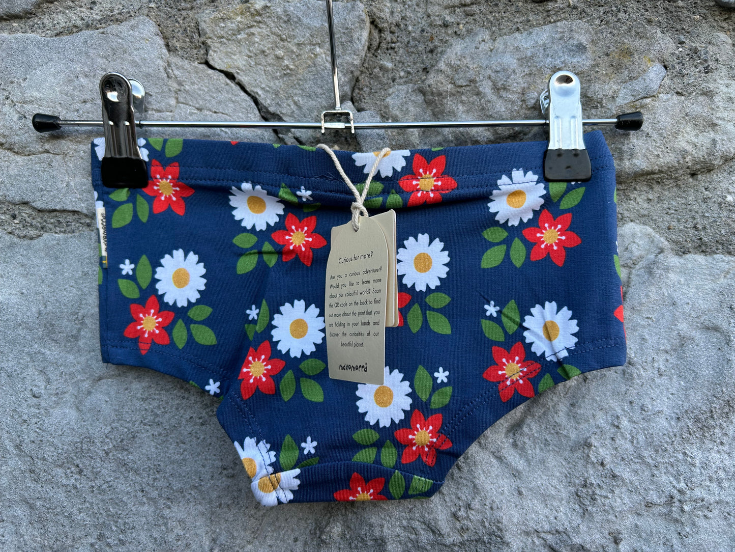 Navy floral briefs 4-5y (104-110cm)