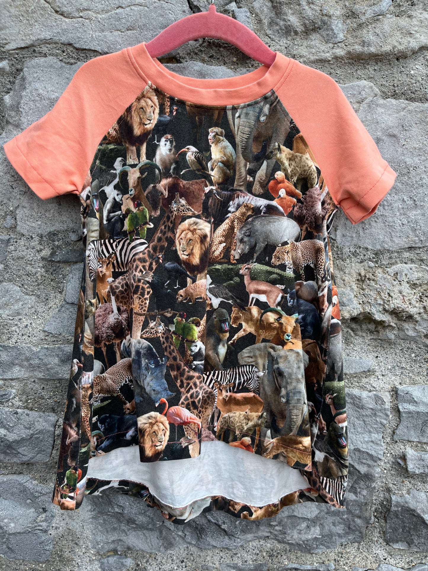 Wild animals raglan tunic 3-4y (98-104cm)