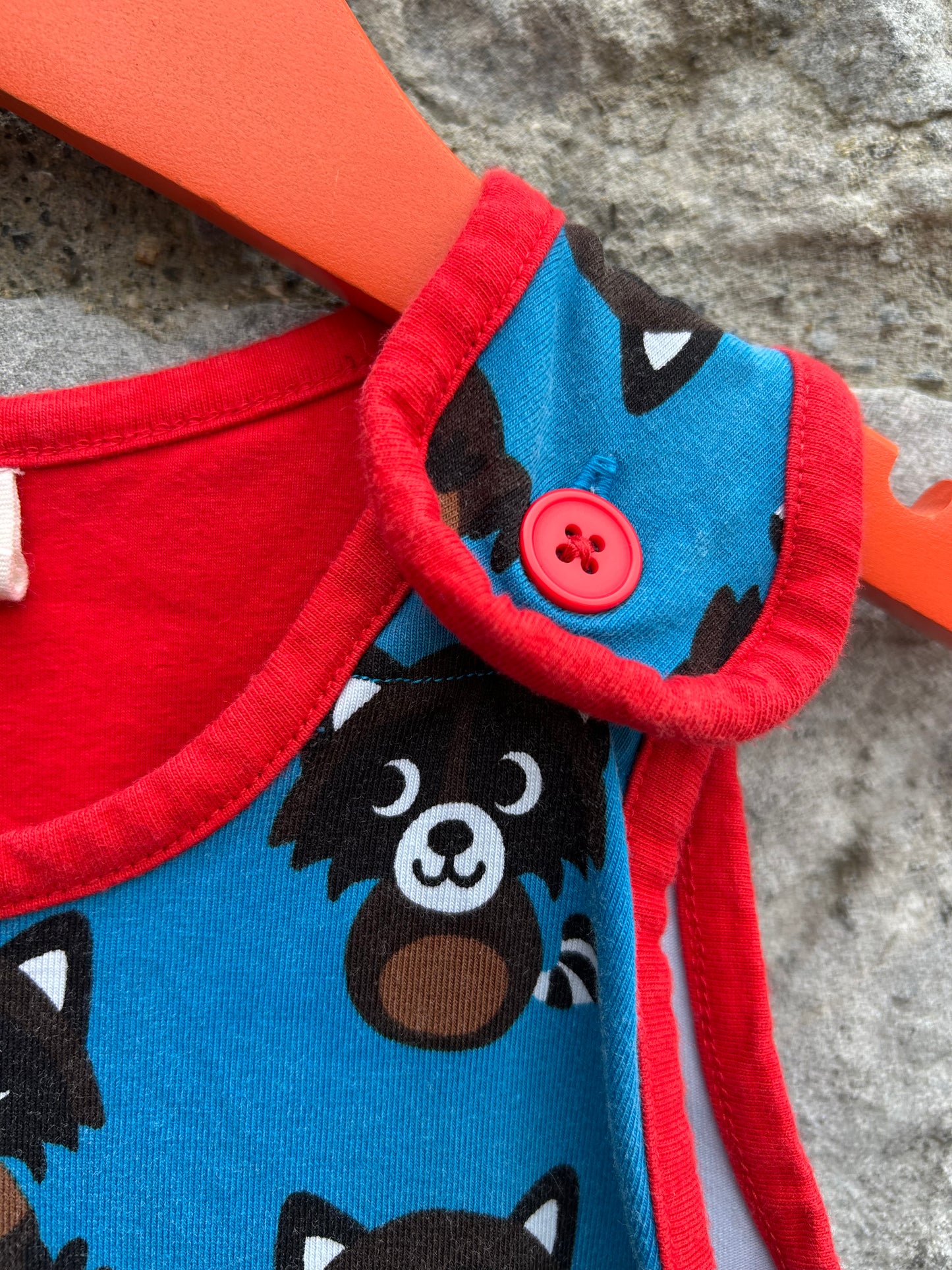Blue raccoon play dress 3-4y (98-104cm)