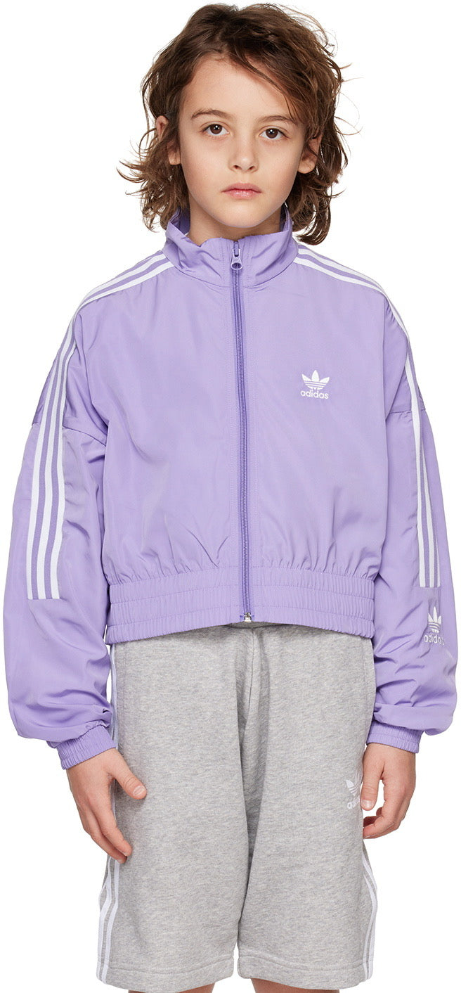 Purple Adicolor Big Kids Track Jacket 9-10y (134-140cm)