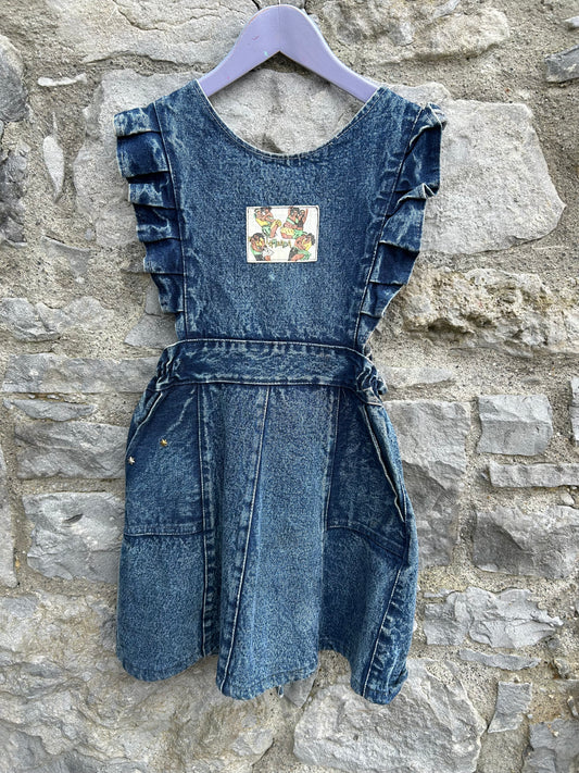80s denim pinafore  7-8y (122-128cm)