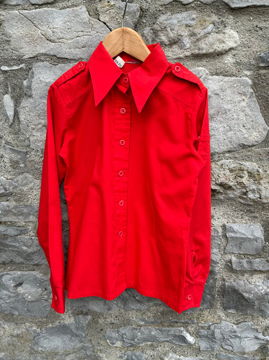 70s red shirt  10-11y (140-146cm)