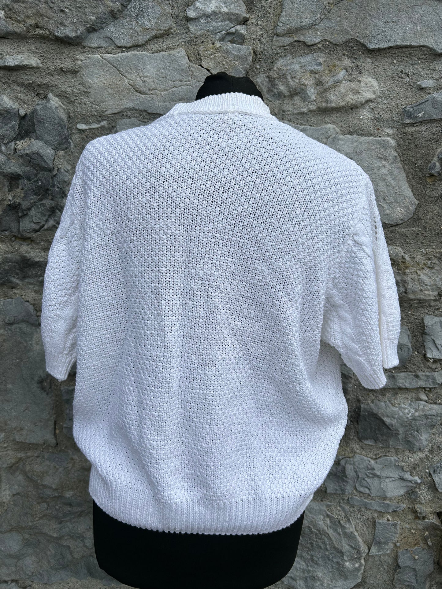 90s white cardigan uk 12-14
