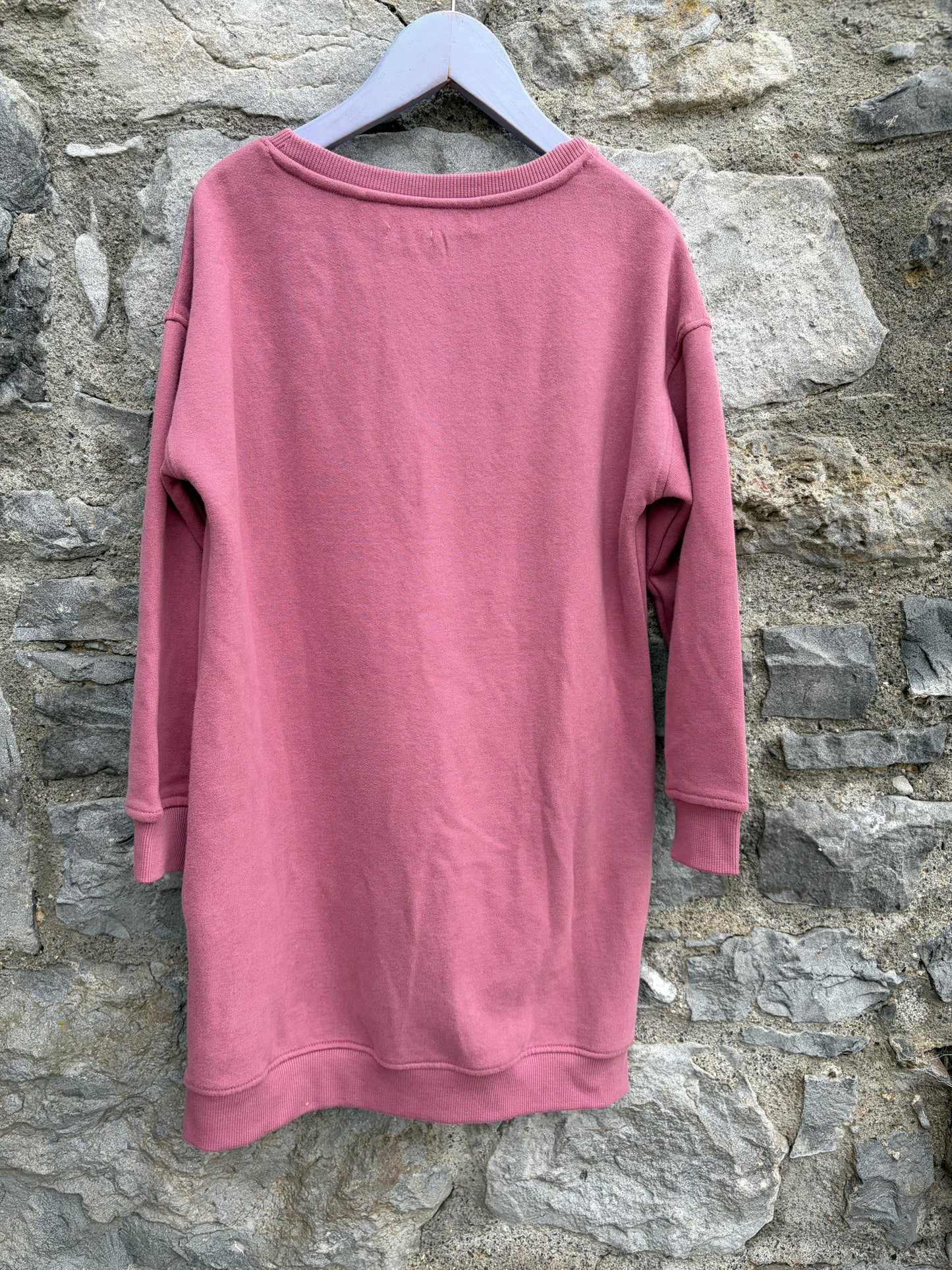 Sequin butterfly pink sweat dress 9y (134cm)