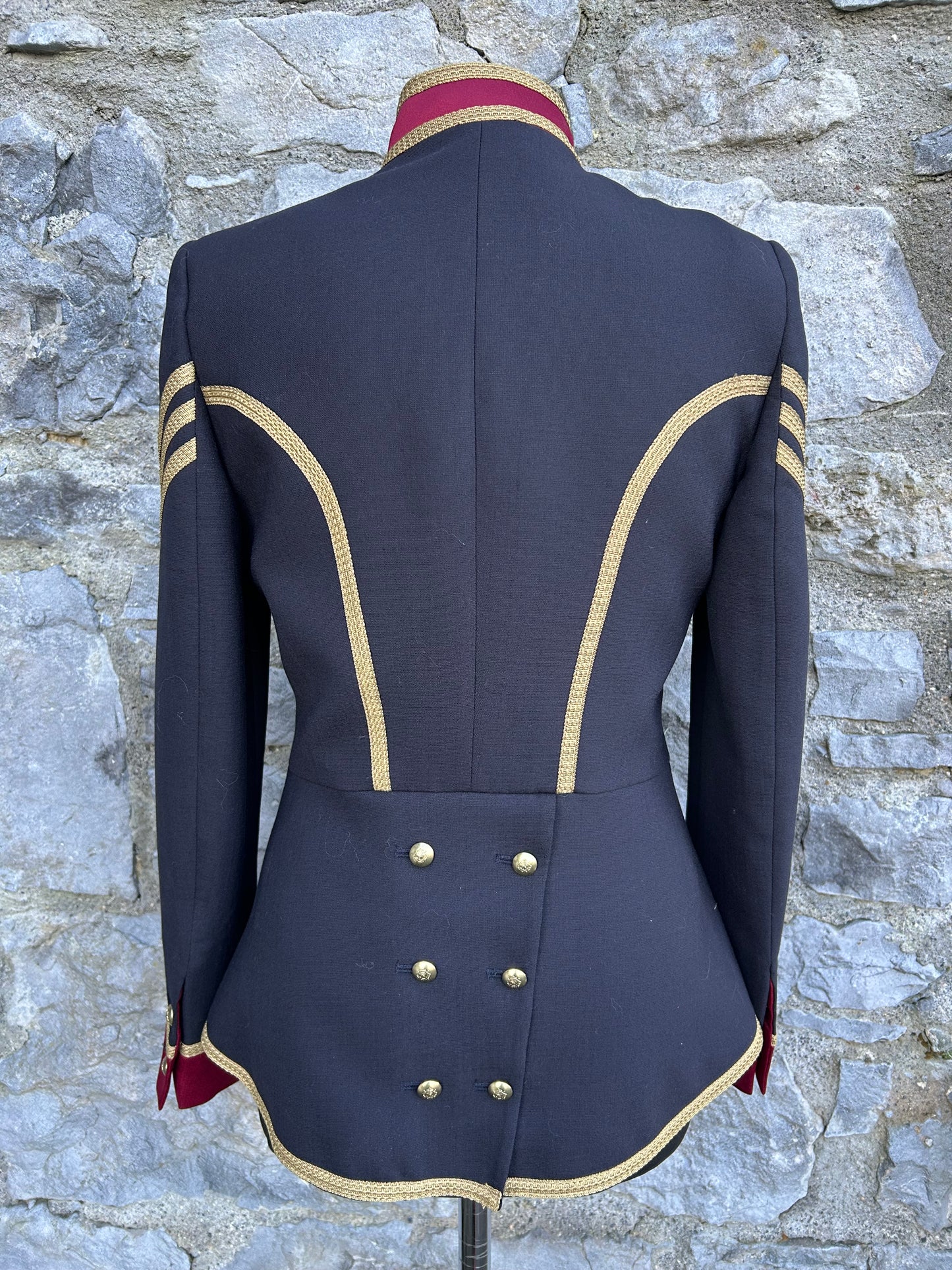 Black Cotton Military Jacket uk 8