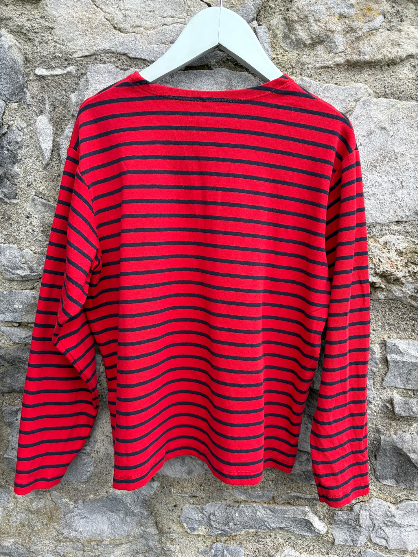 Red&black stripy top 11-12y (146-152cm)