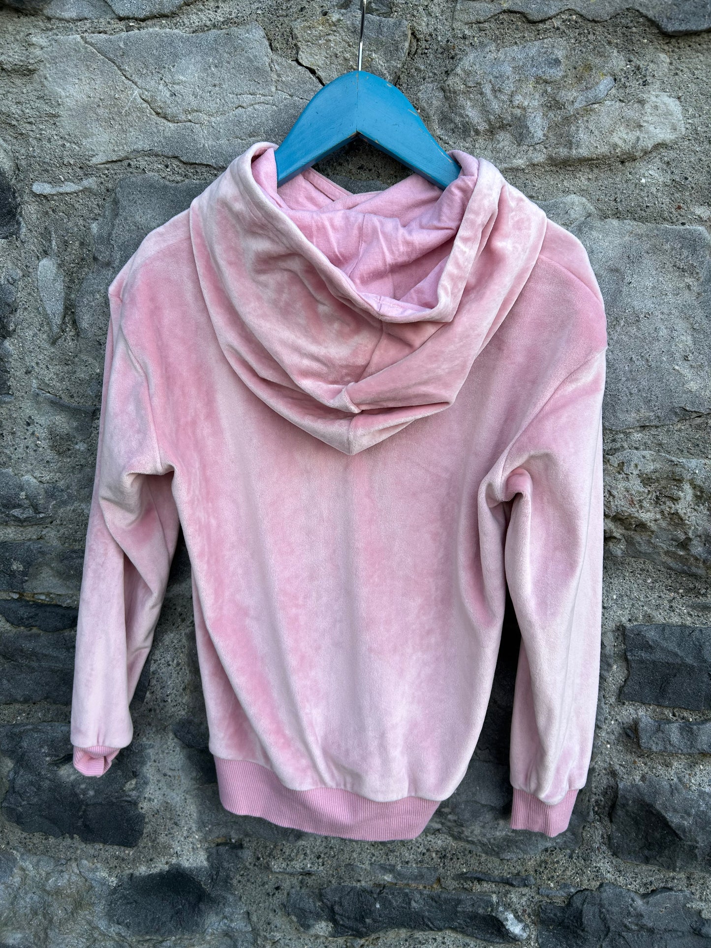 Pink velvet hoodie 9-10y (134-140cm)