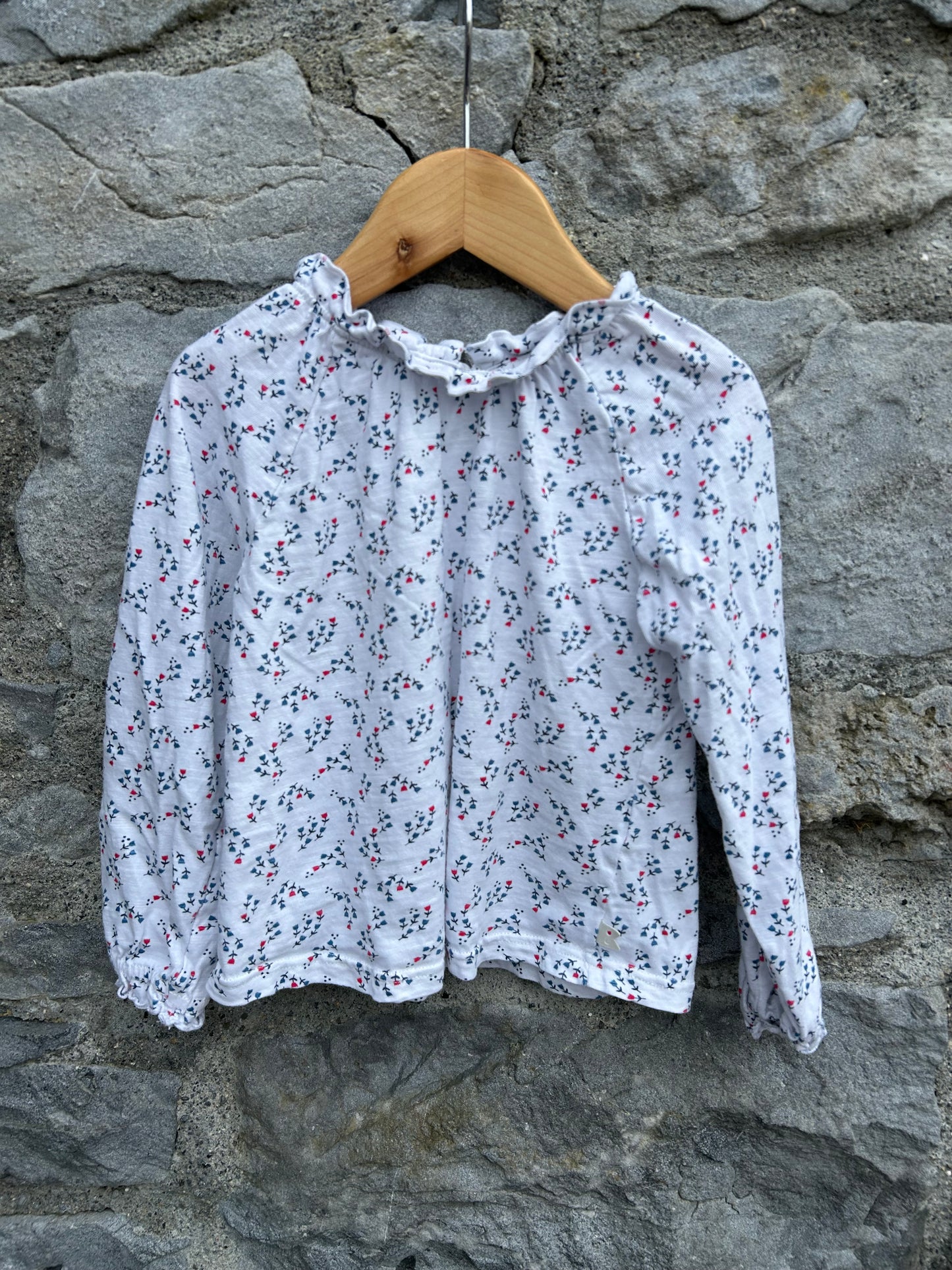 White floral top 3y (98cm)