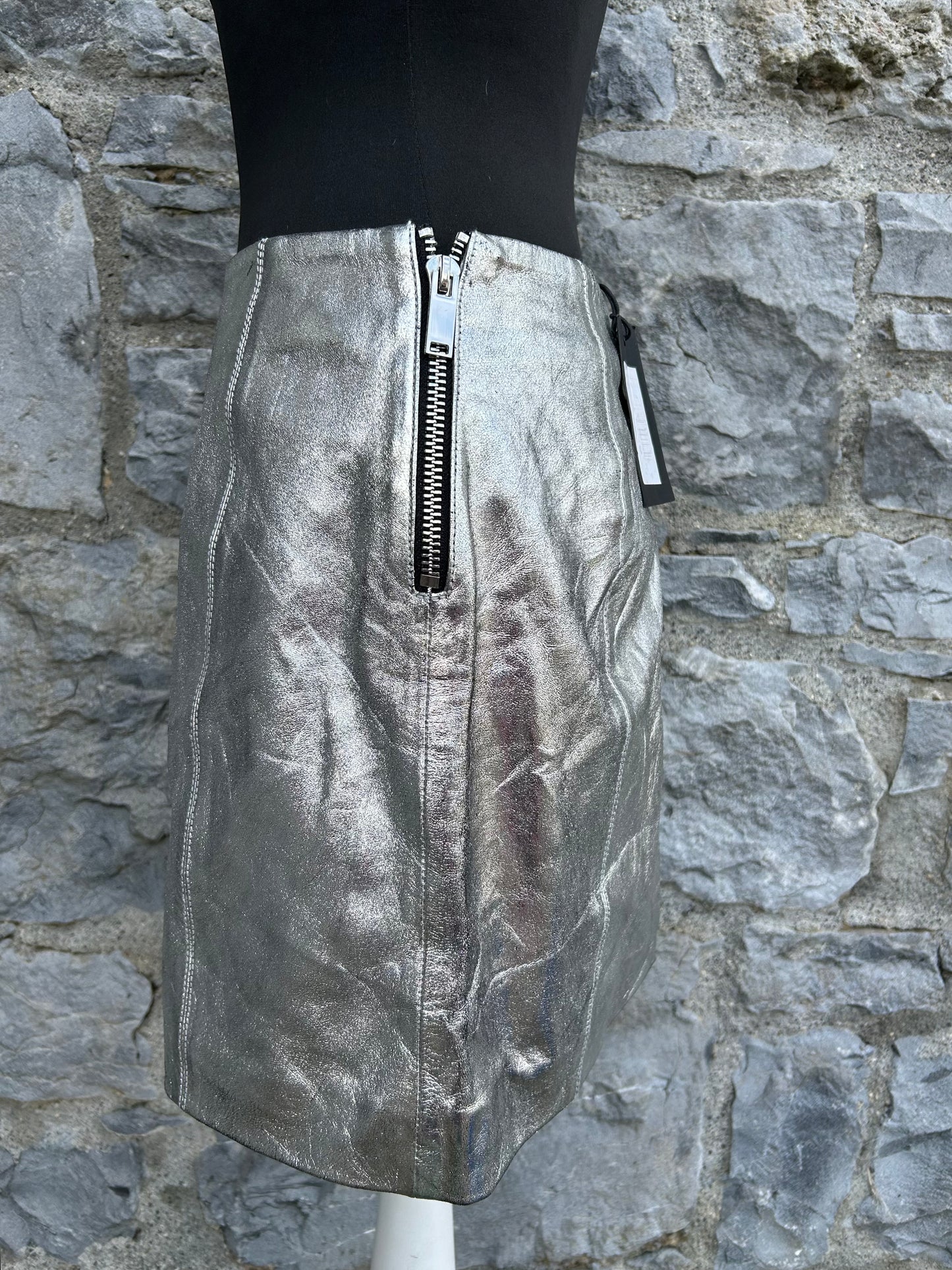 Silver skirt uk 10