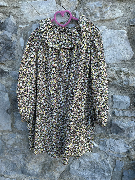Daisies ruffle collar dress  9-10y (134-140cm)