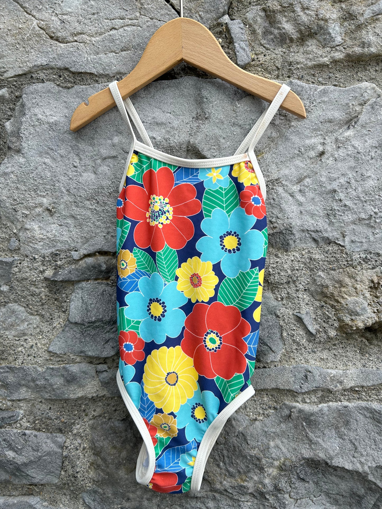 Colourful flowers swimsuit 2-3y (92-98cm)